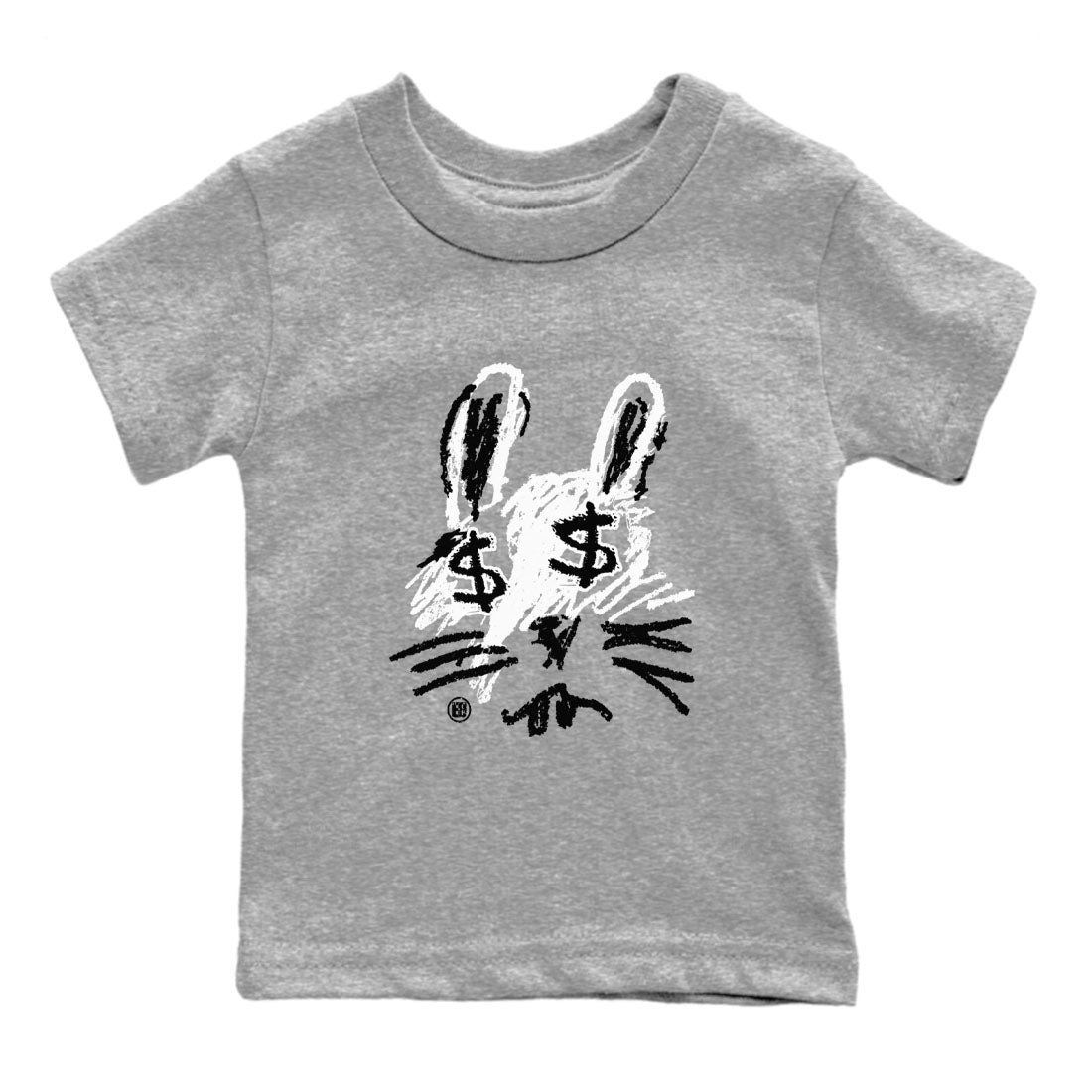 1s Black White shirt to match jordans streetwear brand Crayon Bunny sneaker tees Air Jordan 1 Black White Drip Gear Zone baby toddler Heather Grey 2 cotton Shirt