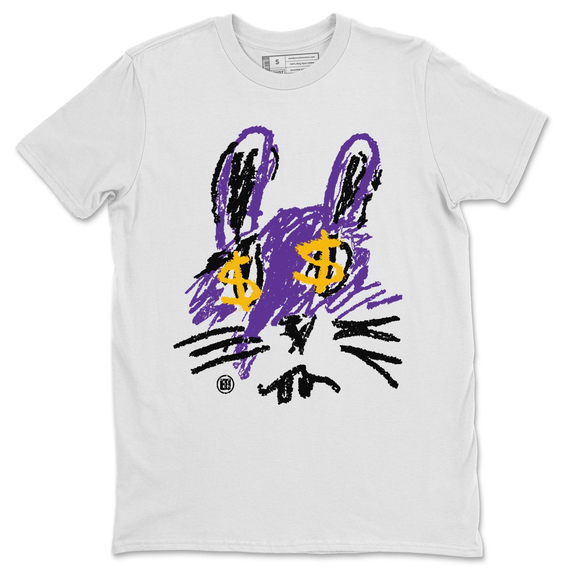 Air Jordan 12 Field Purple Sneaker Match Tees Crayon Bunny Streetwear Sneaker Shirt AJ12 Field Purple Drip Gear Zone Sneaker Matching Clothing Unisex Shirts White 2