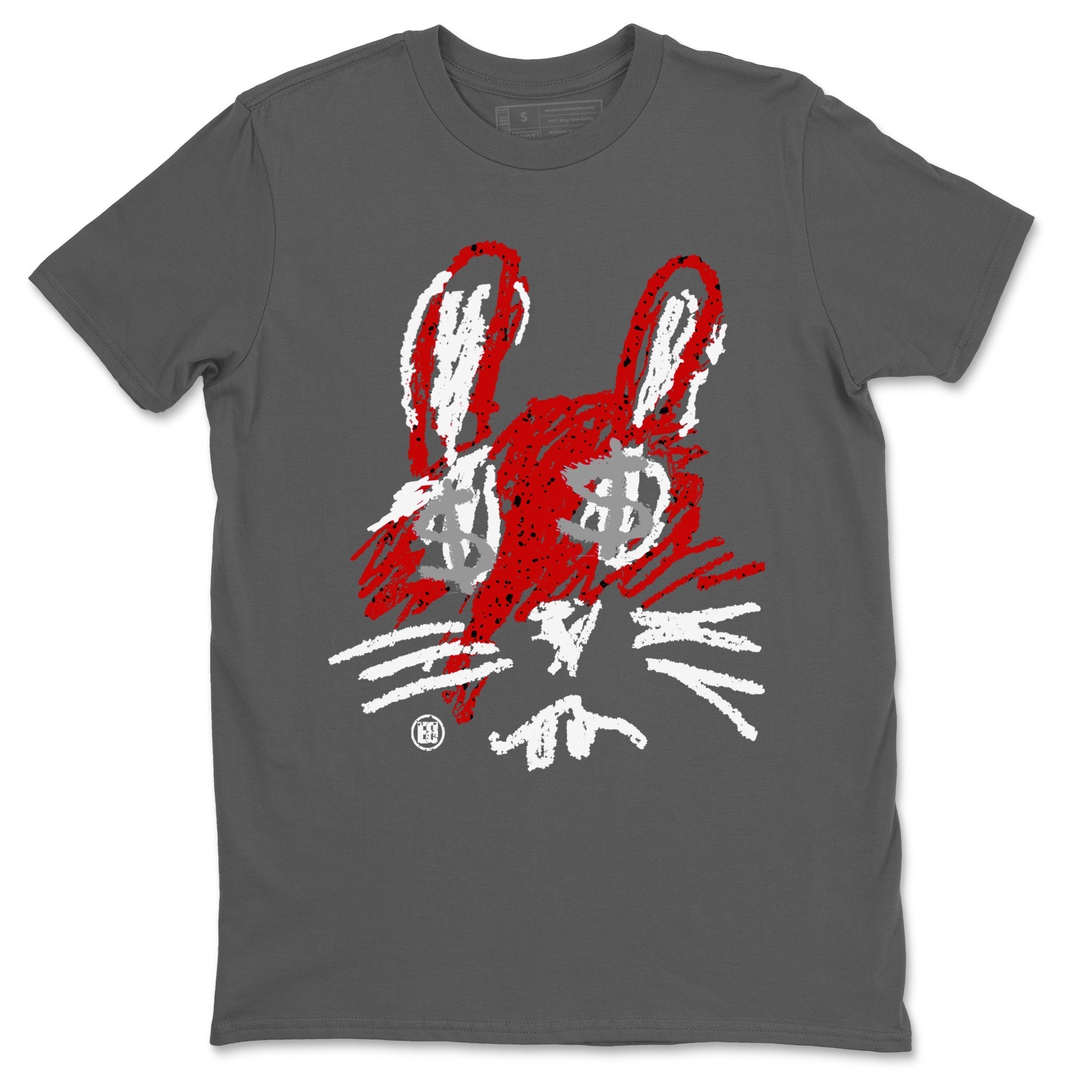 Air Jordan 4 Red Cement Sneaker Match Tees Crayon Bunny Streetwear Sneaker Shirt AJ4 Red Cement Sneaker Release Tees Unisex Shirts Cool Grey 2
