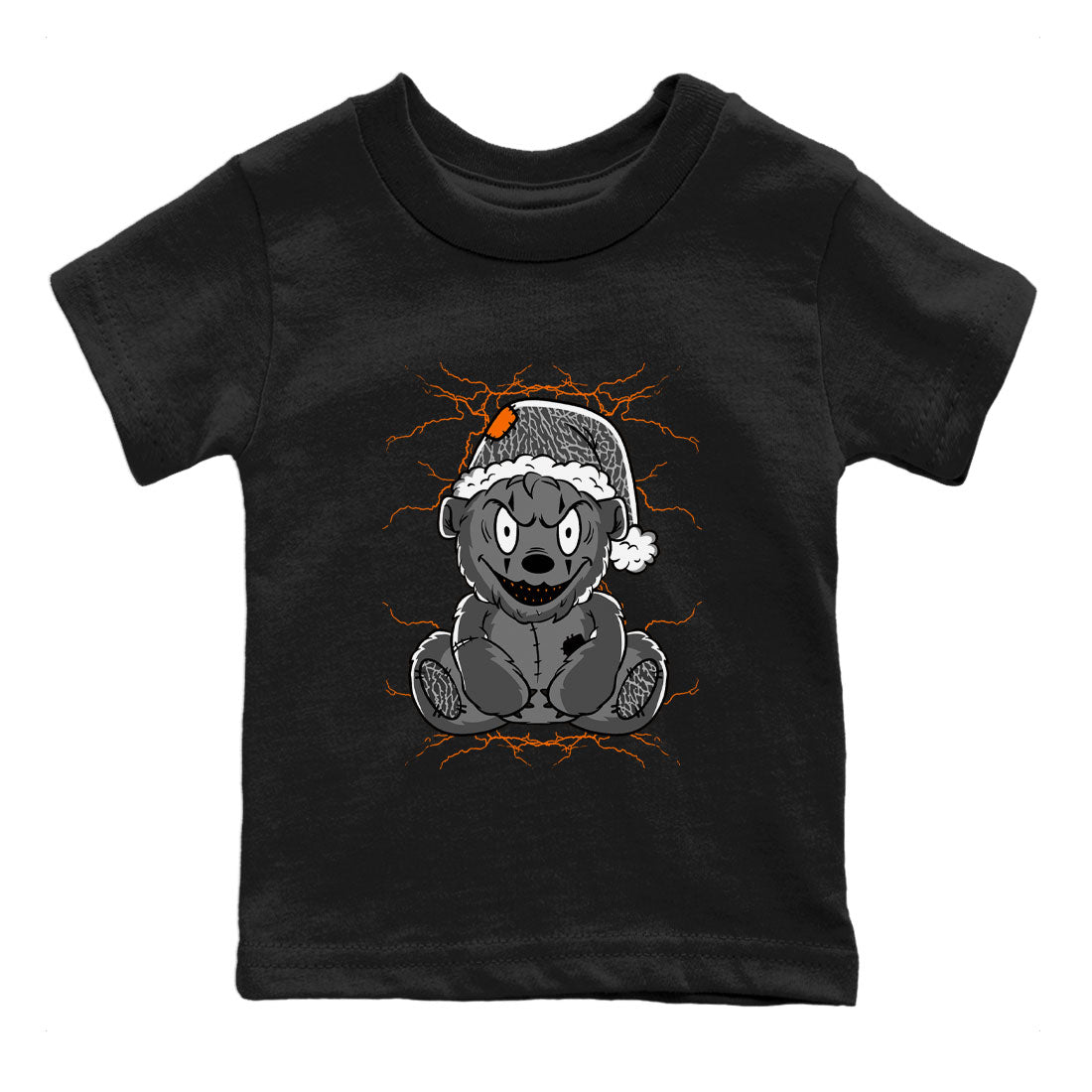 Air Jordan 3 Fear shirt to match jordans Creepy Bear sneaker tees Air Jordan 3 Retro Fear Drip Gear Zone Crew Neck T-ShirtBaby Toddler Black 2 T-Shirt