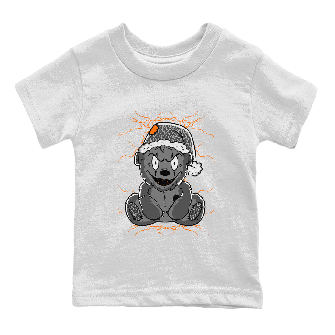 Air Jordan 3 Fear shirt to match jordans Creepy Bear sneaker tees Air Jordan 3 Retro Fear Drip Gear Zone Crew Neck T-ShirtBaby Toddler White 2 T-Shirt