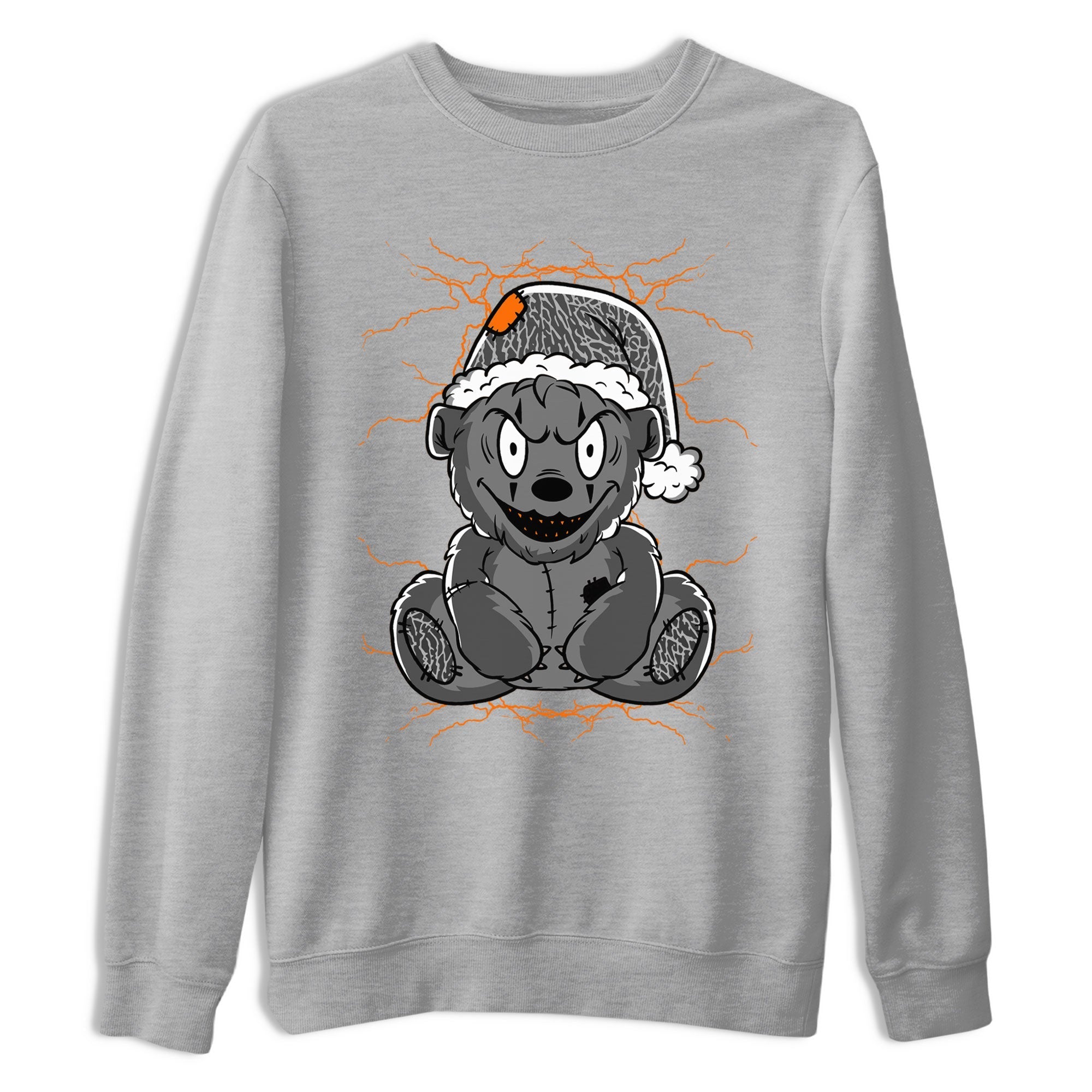 Air Jordan 3 Fear shirt to match jordans Creepy Bear sneaker tees Air Jordan 3 Retro Fear Drip Gear Zone Crew Neck T-ShirtUnisex Heather Grey 2 T-Shirt
