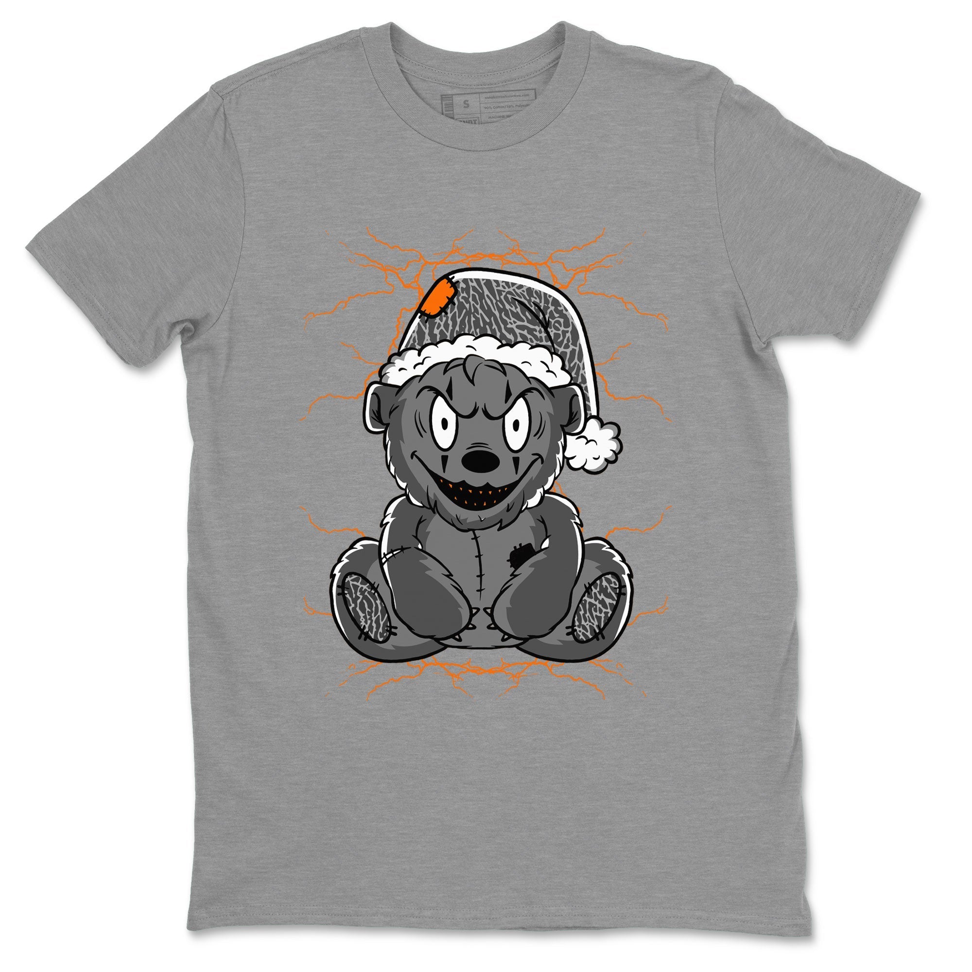 Air Jordan 3 Fear shirt to match jordans Creepy Bear sneaker tees Air Jordan 3 Retro Fear Drip Gear Zone Crew Neck T-ShirtUnisex Heather Grey 2 T-Shirt