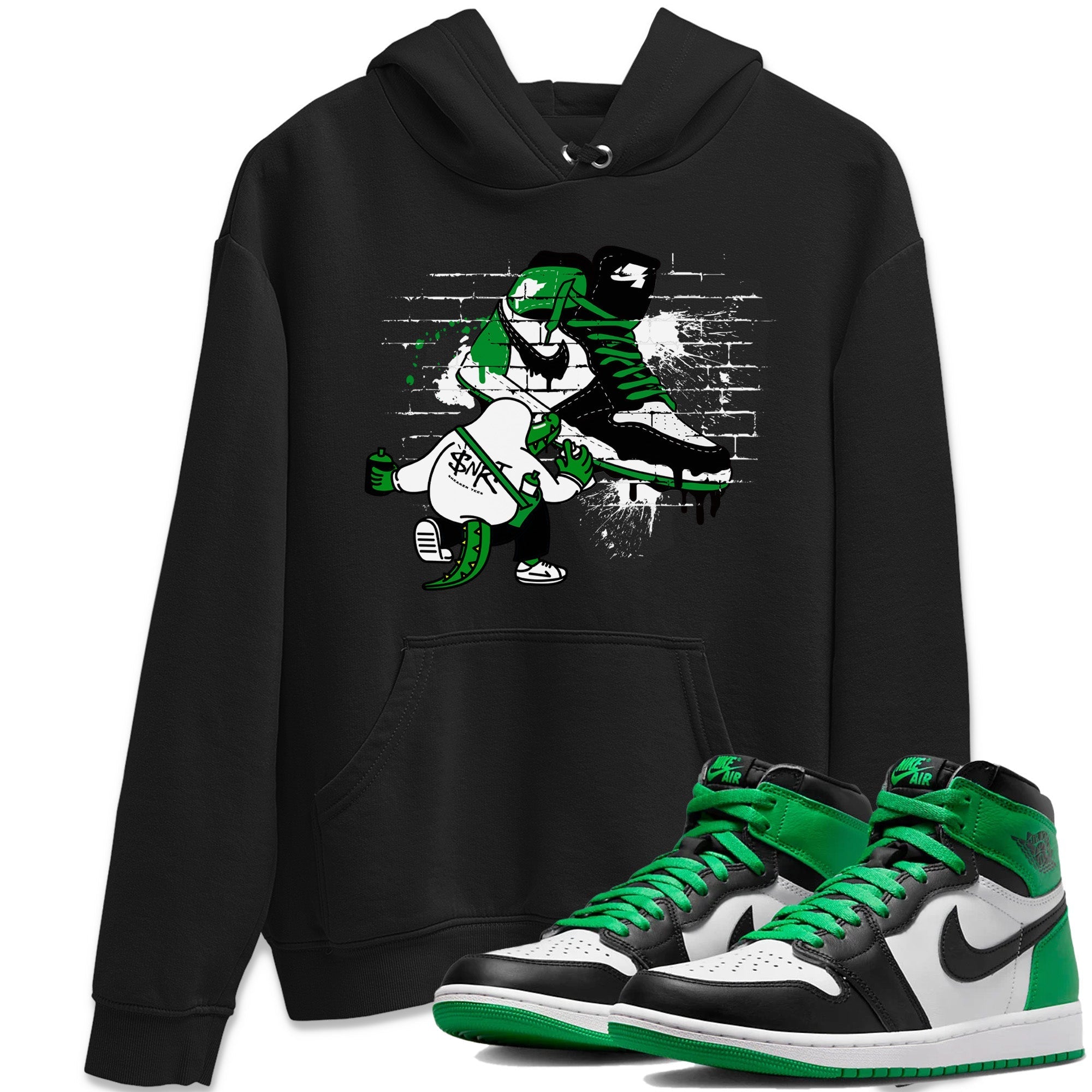 Air Jordan 1 Celtics Sneaker Match Tees Crocodile Artist Streetwear Sneaker Shirt Air Jordan 1 Retro Celtics Sneaker Release Tees Unisex Shirts Black 1