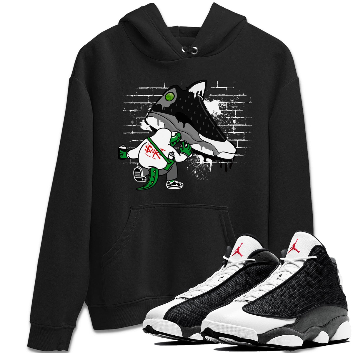 Air Jordan 13 Black Flint Sneaker Match Tees Crocodile Artist Streetwear Sneaker Shirt Air Jordan 13 Retro Black Flint Sneaker Release Tees Unisex Shirts Black 1