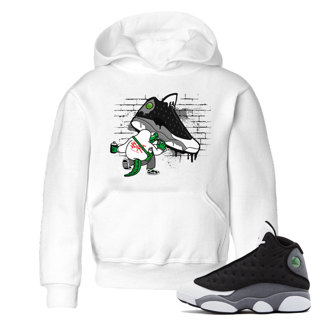Air Jordan 13 Black Flint Sneaker Match Tees Crocodile Artist Streetwear Sneaker Shirt Air Jordan 13 Retro Black Flint Sneaker Release Tees Kids Shirts White 1