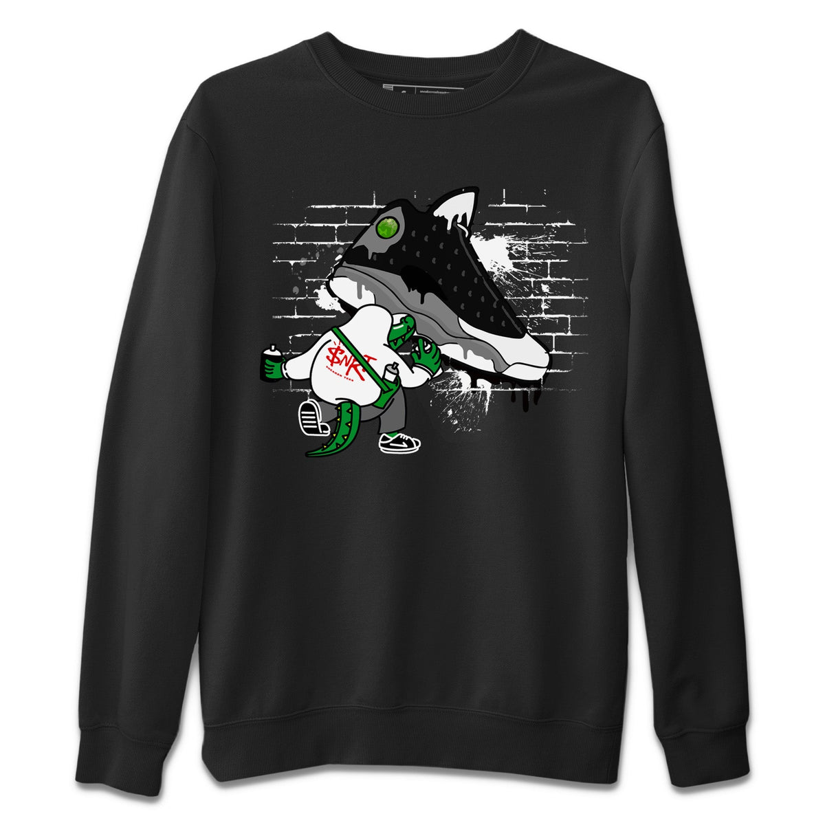 Air Jordan 13 Black Flint Sneaker Match Tees Crocodile Artist Streetwear Sneaker Shirt Air Jordan 13 Retro Black Flint Sneaker Release Tees Unisex Shirts Black 2