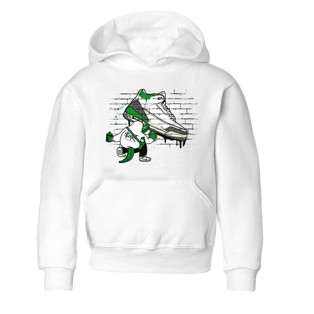AJ3 Lucky Green Sneaker Match Tees Crocodile Artist Streetwear Sneaker Shirt Air Jordan 3 Lucky Green Sneaker Release Tees Kids Shirts White 2