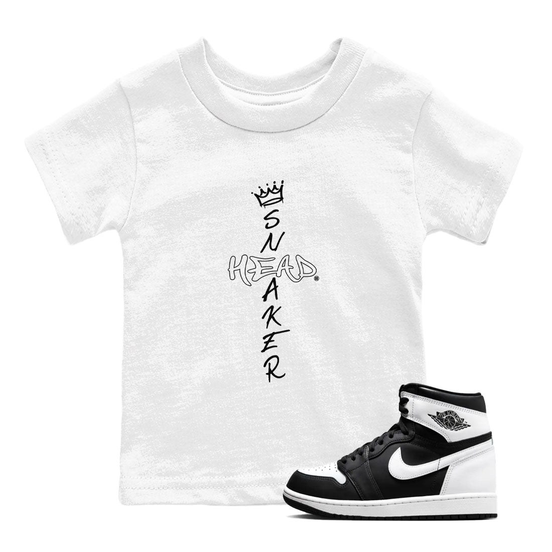 1s Black White shirt to match jordans streetwear brand Cross Sneakerhead sneaker tees Air Jordan 1 Black White Drip Gear Zone baby toddler White 1 cotton Shirt