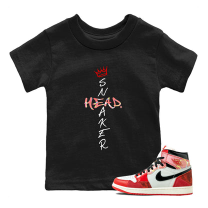 Air Jordan 1 Spider Man Sneaker Match Tees Cross Sneakerhead Sneaker Release Tees Air Jordan 1 Spider Man T-Shirt Collaboration Kids Shirts Black 1
