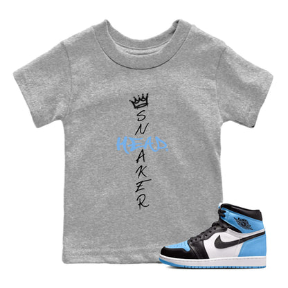 Air Jordan 1 Retro High OG UNC Toe Shirt to match Jordans Cross Sneakerhead Streetwear Sneaker Shirt Air Jordan 1 High OG UNC Toe Drip Gear Zone Sneaker Matching Clothing Kids and Baby Tees Heather Grey 1