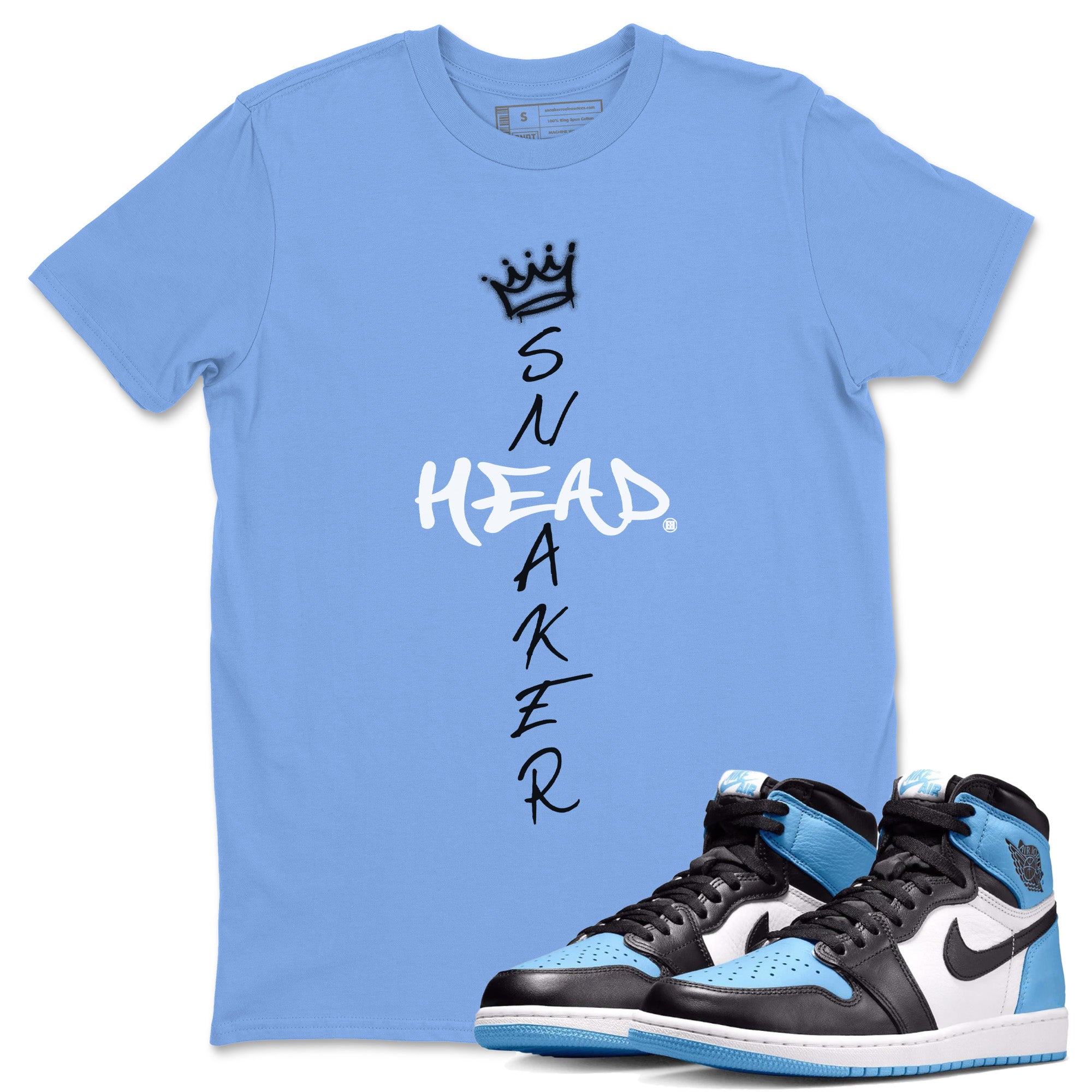 Air Jordan 1 Retro High OG UNC Toe Shirt to match Jordans Cross Sneakerhead Streetwear Sneaker Shirt Air Jordan 1 High OG UNC Toe Drip Gear Zone Sneaker Matching Clothing Crew Neck T-Shirts Carolina Blue 1