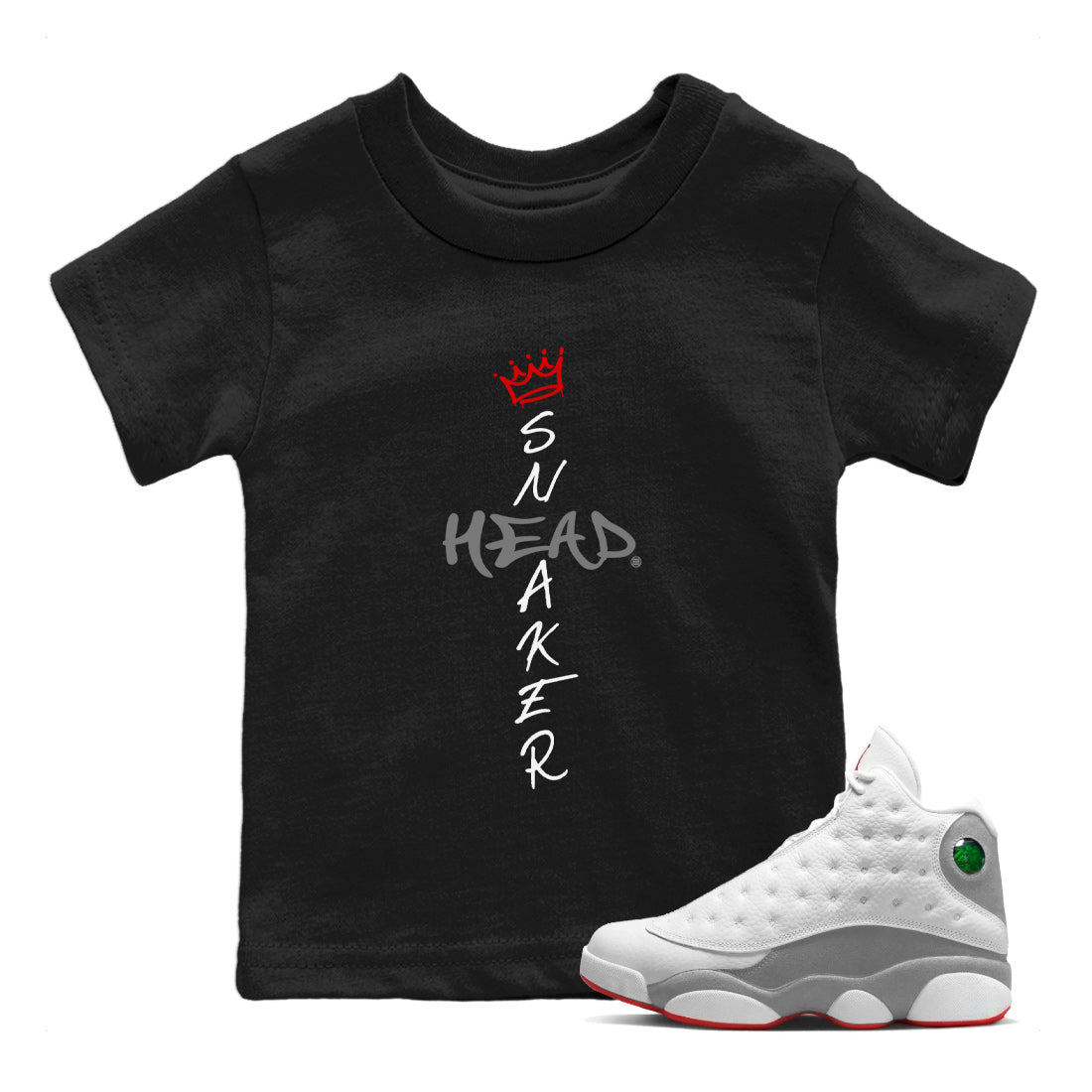 Air Jordan 13 Wolf Grey Sneaker Match Tees Cross Sneakerhead Streetwear Sneaker Shirt Air Jordan 13 Retro Wolf Grey T-Shirt Kids Shirts Black 1