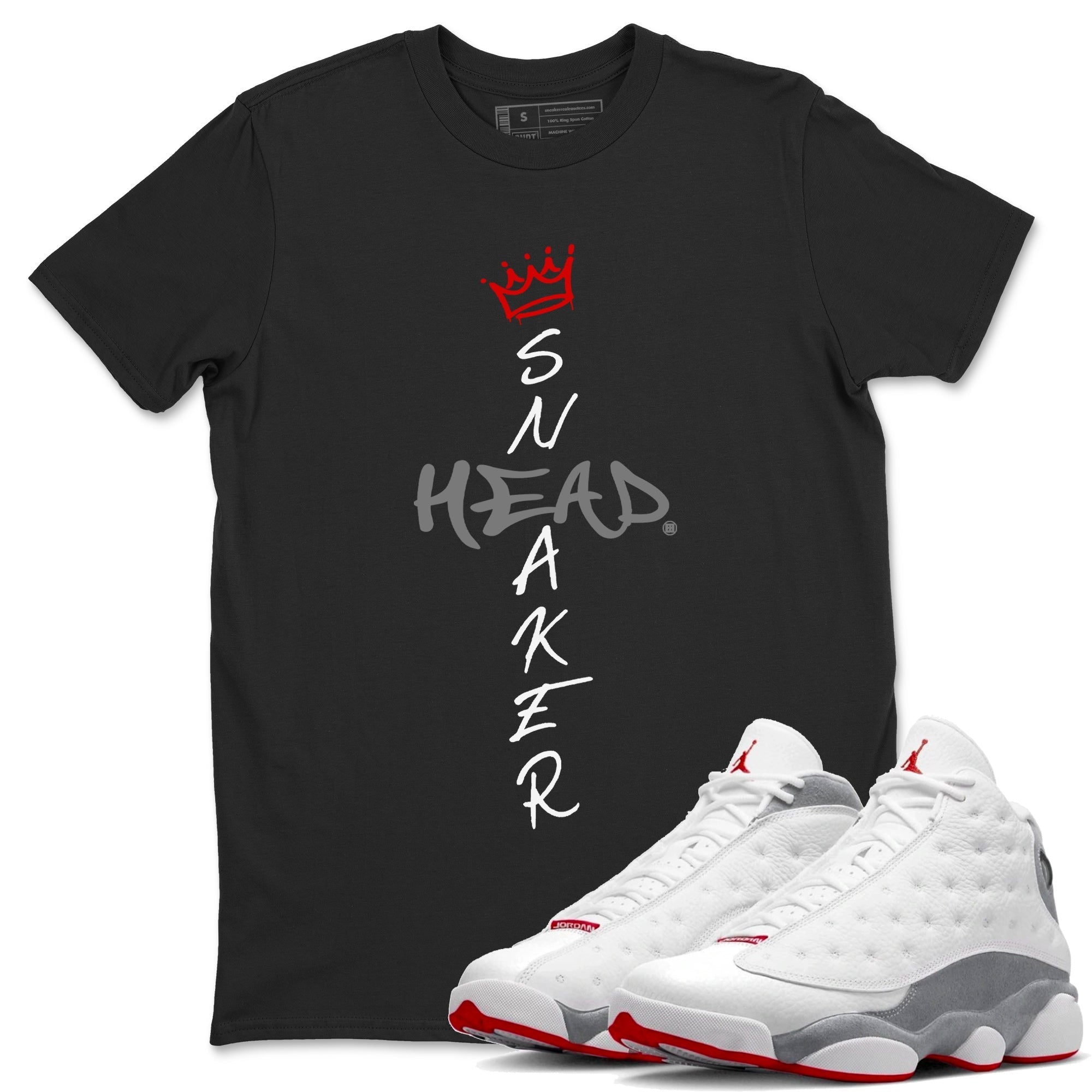 Air Jordan 13 Wolf Grey Sneaker Match Tees Cross Sneakerhead Streetwear Sneaker Shirt Air Jordan 13 Retro Wolf Grey T-Shirt Unisex Shirts Black 1