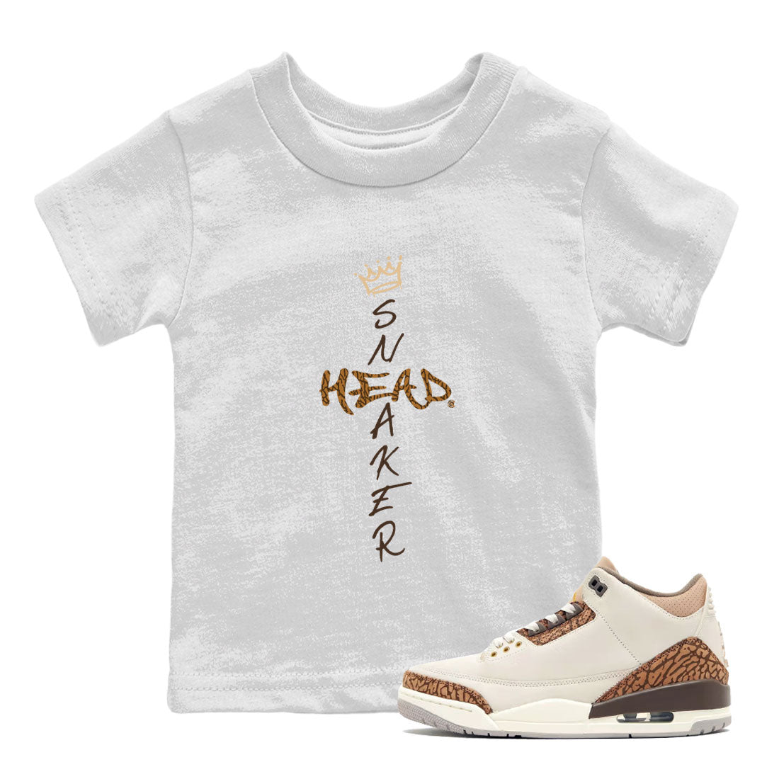 Air Jordan 3 Palomino shirt to match jordans Cross Sneakerhead Streetwear Sneaker Shirt 3s Palomino Drip Gear Zone Sneaker Matching Clothing Baby Toddler White 1 T-Shirt