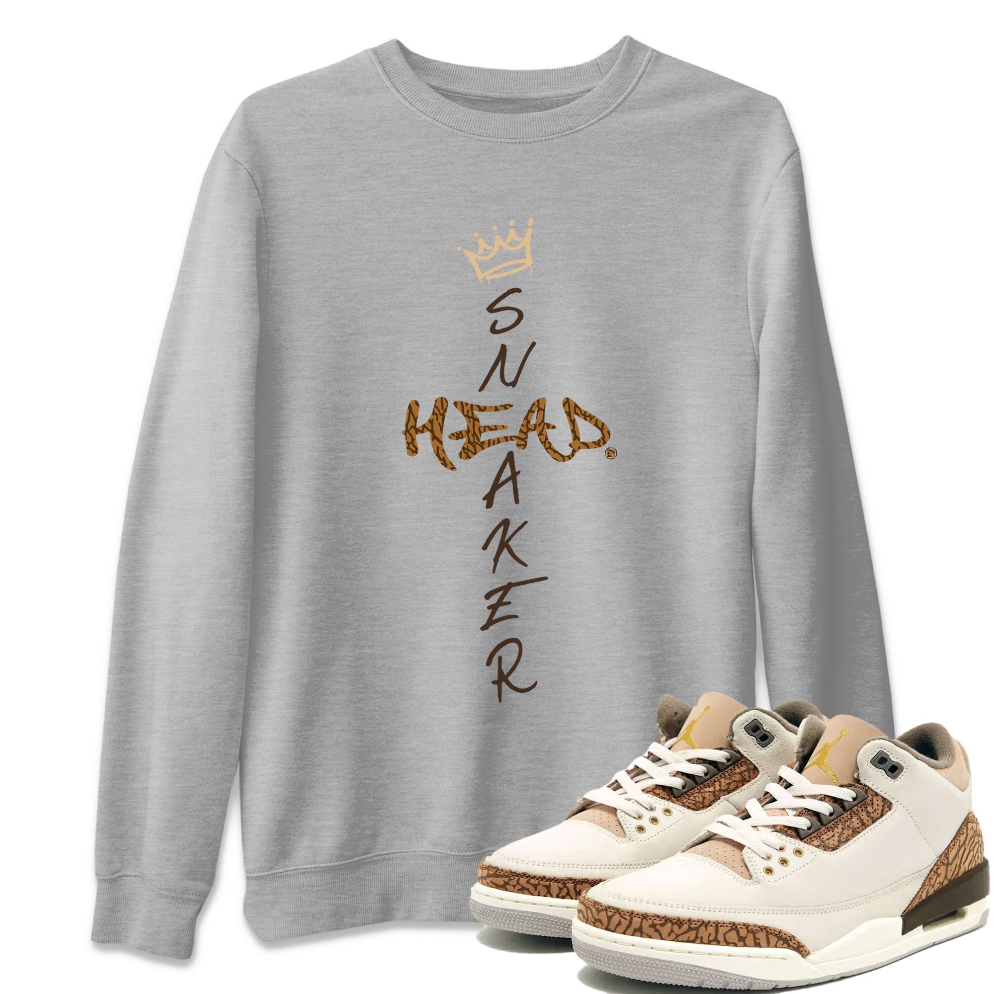 Air Jordan 3 Palomino shirt to match jordans Cross Sneakerhead Streetwear Sneaker Shirt 3s Palomino Drip Gear Zone Sneaker Matching Clothing Unisex Heather Grey 1 T-Shirt