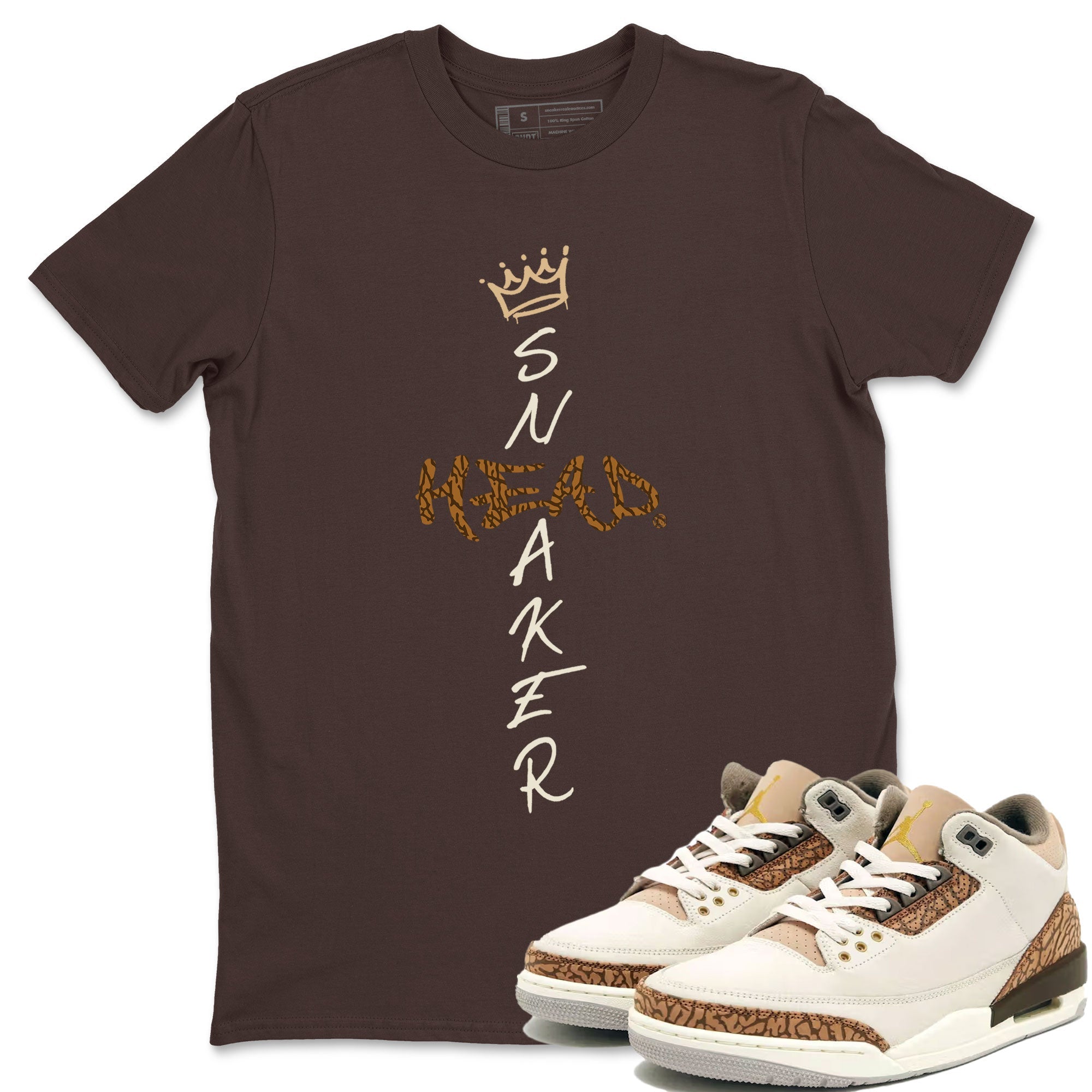 Air Jordan 3 Palomino shirt to match jordans Cross Sneakerhead Streetwear Sneaker Shirt 3s Palomino Drip Gear Zone Sneaker Matching Clothing Unisex Dark Chocolate 1 T-Shirt