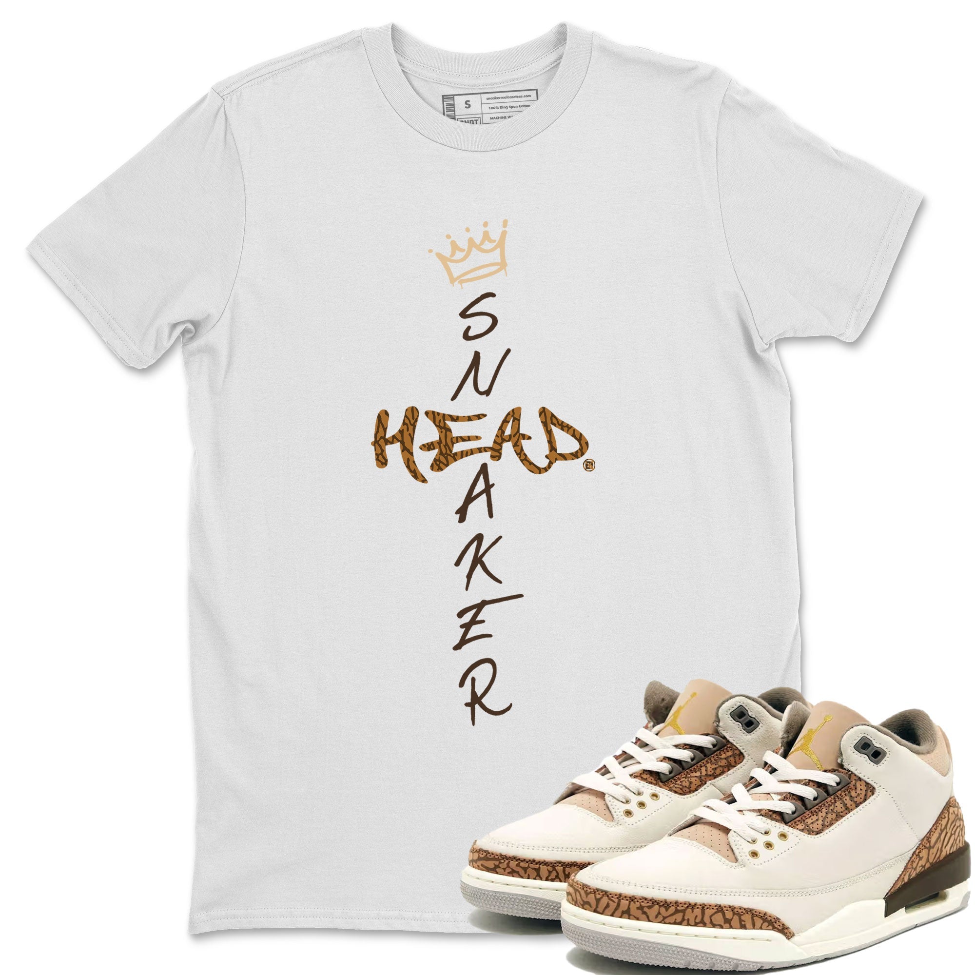 Air Jordan 3 Palomino shirt to match jordans Cross Sneakerhead Streetwear Sneaker Shirt 3s Palomino Drip Gear Zone Sneaker Matching Clothing Unisex White 1 T-Shirt