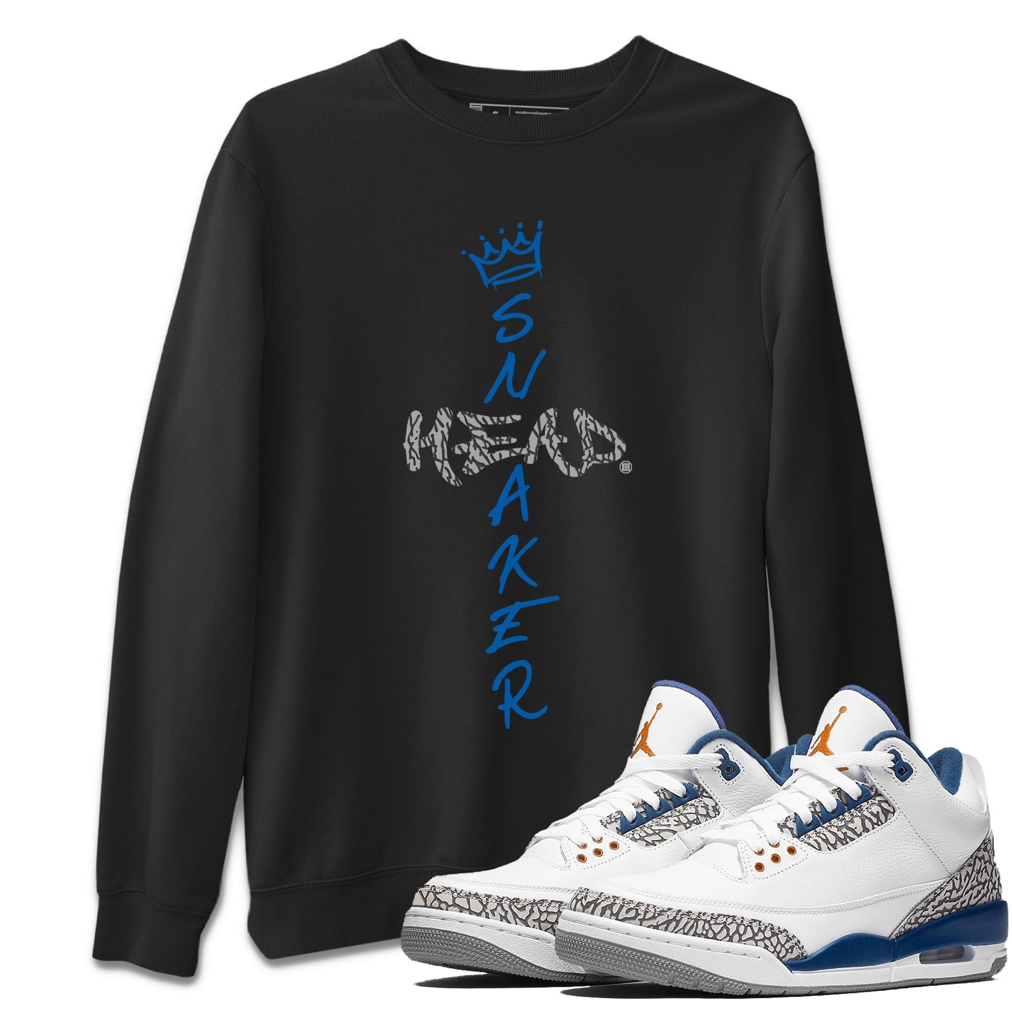Air Jordan 3 Wizards Sneaker Match Tees Cross Sneakerhead Streetwear Sneaker Shirt Air Jordan 3 Retro Wizards Tees Unisex Shirts Black 1