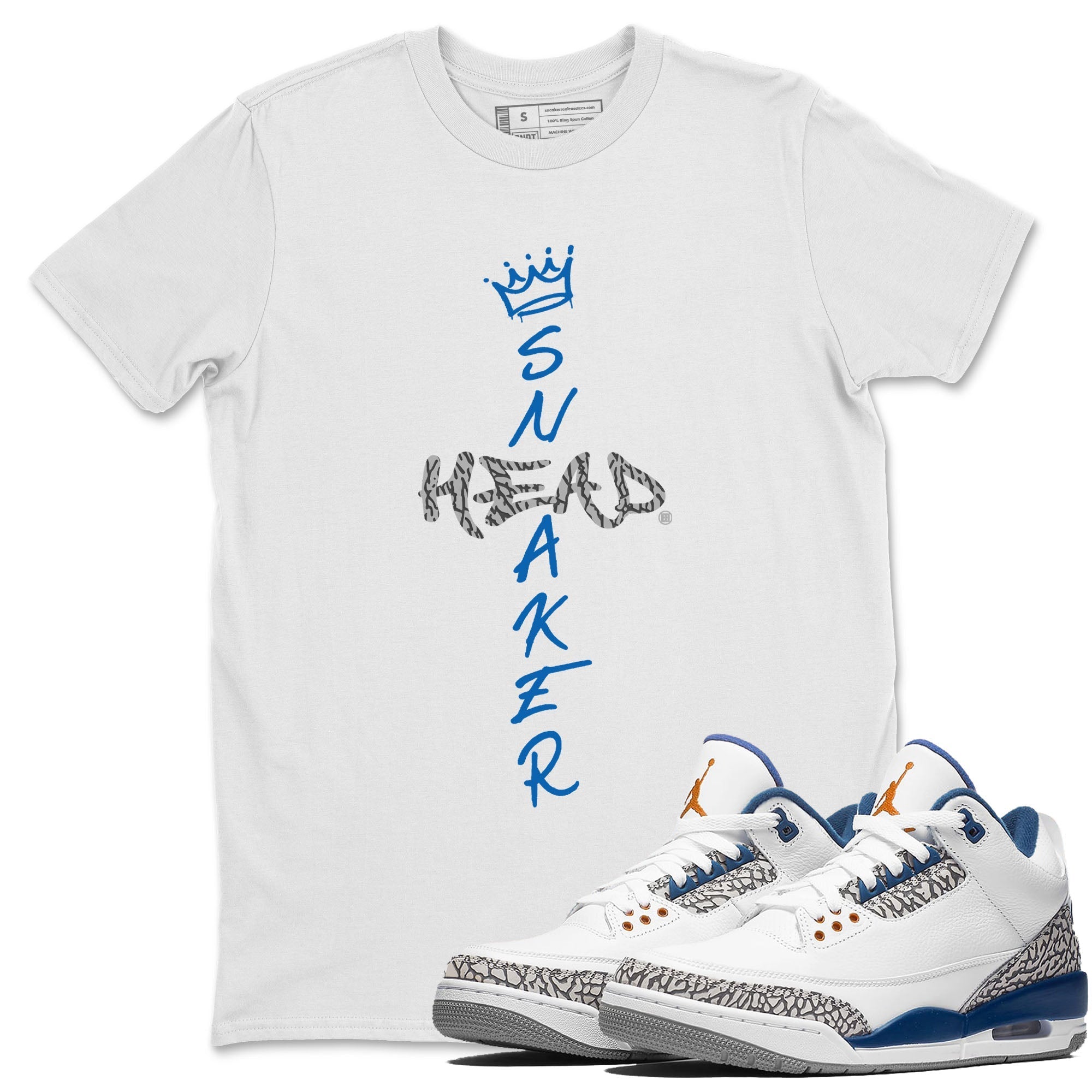 Air Jordan 3 Wizards Sneaker Match Tees Cross Sneakerhead Streetwear Sneaker Shirt Air Jordan 3 Retro Wizards Tees Unisex Shirts White 1
