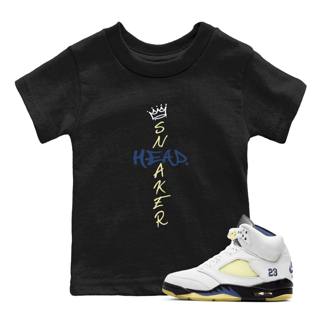 Air Jordan 5 A Ma Maniere x Dawn shirt to match jordans Cross Sneakerhead sneaker tees Air Jordan 5 A Ma Maniere x Photon Dust Drip Gear Zone Streetwear Brand Sneaker Matching Shirt Baby Toddler Black 1 T-Shirt