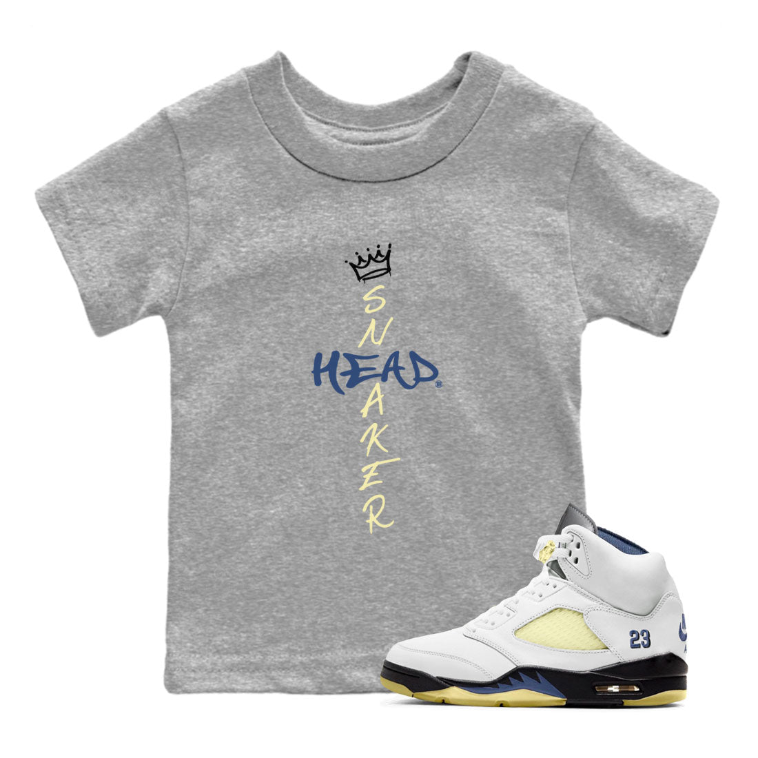 Air Jordan 5 A Ma Maniere x Dawn shirt to match jordans Cross Sneakerhead sneaker tees Air Jordan 5 A Ma Maniere x Photon Dust Drip Gear Zone Streetwear Brand Sneaker Matching Shirt Baby Toddler Heather Grey 1 T-Shirt