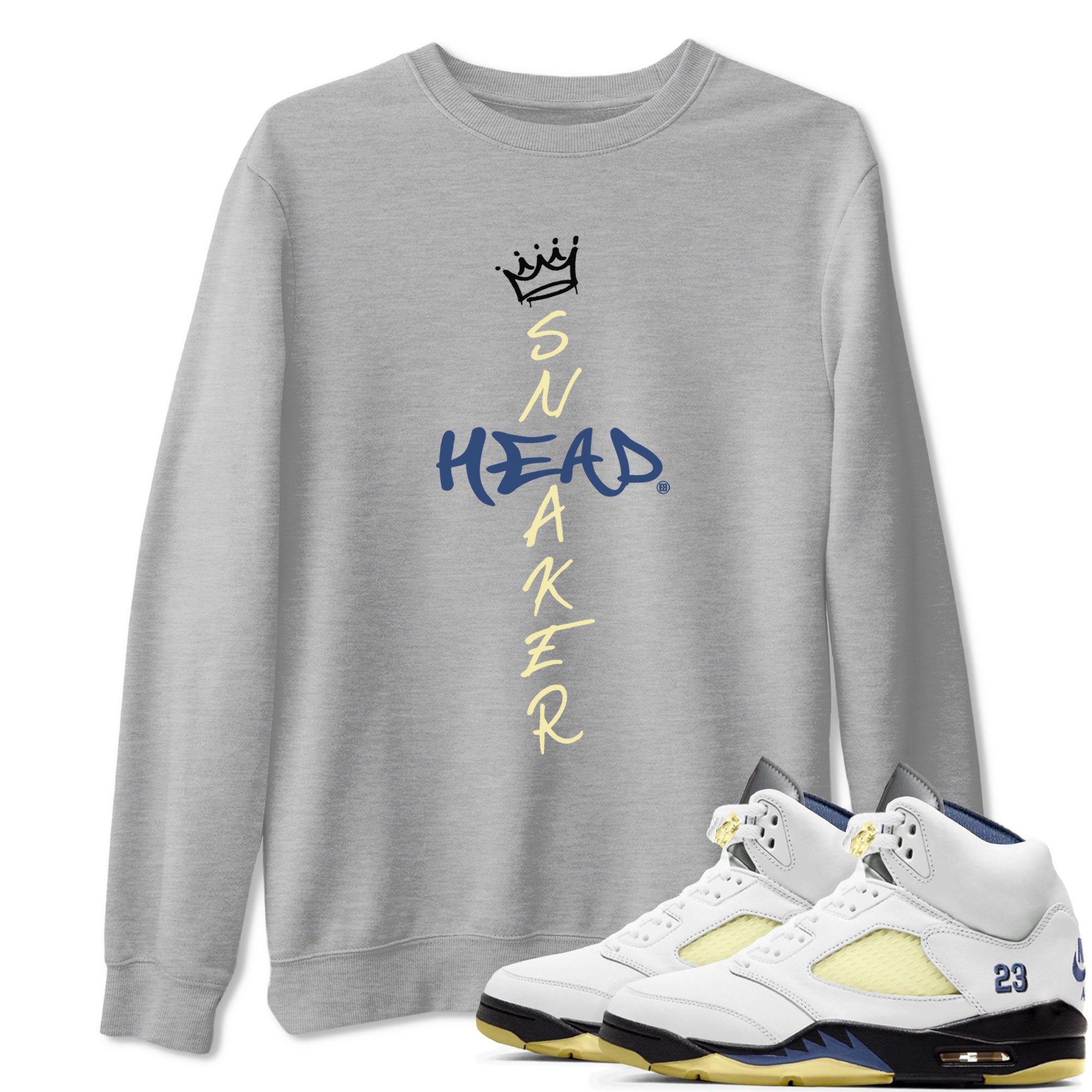 Air Jordan 5 A Ma Maniere x Dawn shirt to match jordans Cross Sneakerhead sneaker tees Air Jordan 5 A Ma Maniere x Photon Dust Drip Gear Zone Streetwear Brand Sneaker Matching Shirt Unisex Heather Grey 1 T-Shirt