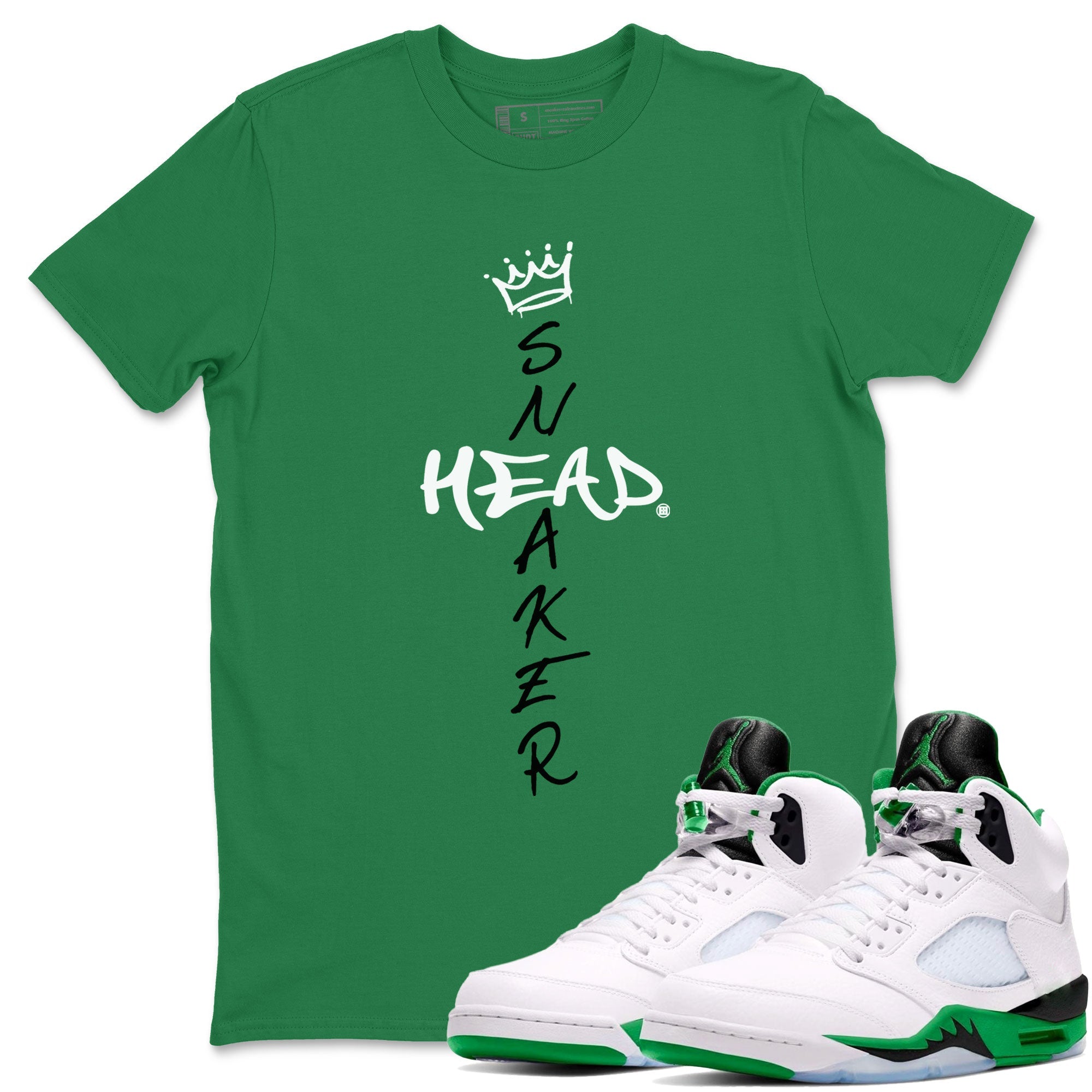 Jordan 5 Retro Lucky Green shirt to match jordans Cross Sneakerhead sneaker match tee AJ5 Lucky Green Drip Gear Zone unisex cotton Kelly Green 1 crew neck shirt