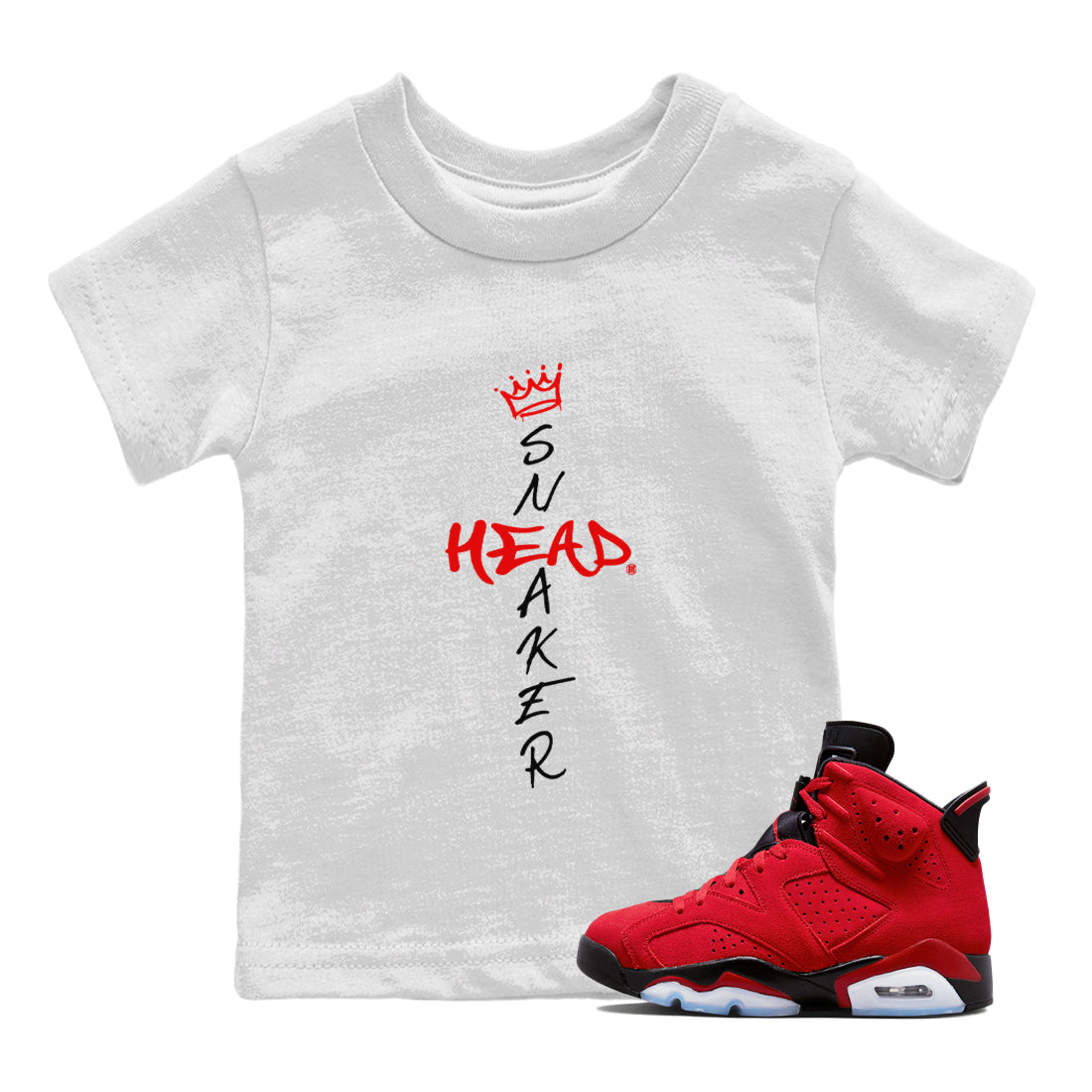Air Jordan 6 Toro Bravo Sneaker Match Tees Cross Sneakerhead Streetwear Sneaker Shirt Air Jordan 6 Toro Tees Kids Shirts White 1
