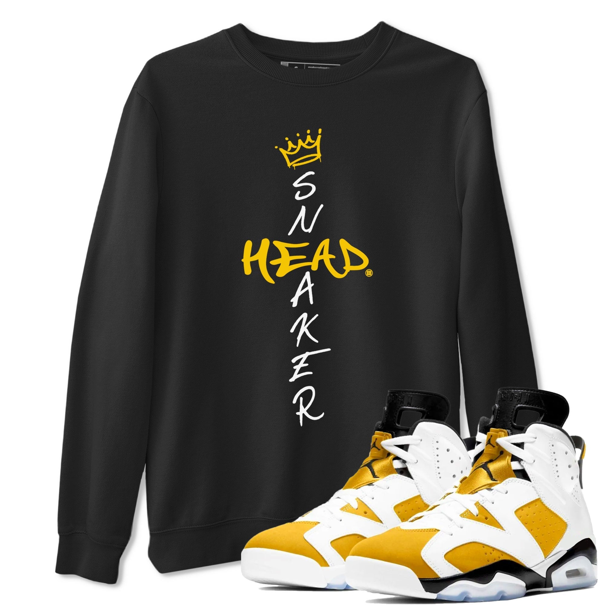 Air Jordan 6 Yellow Ochre shirt to match jordans Cross Sneakerhead special sneaker matching tees AJ6 Yellow Ochre Drip Gear Zone Brand Unisex Black 1 T-Shirt