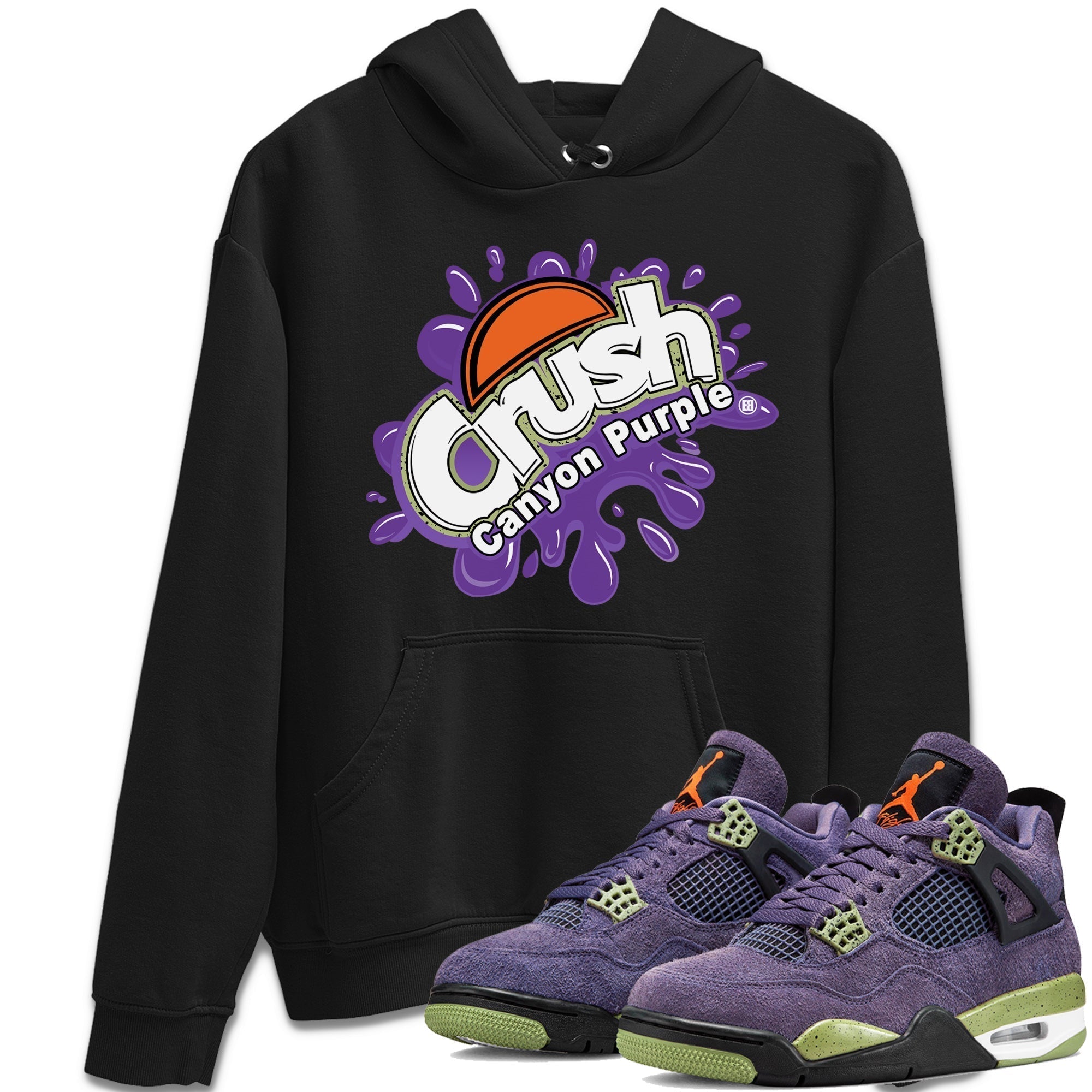 Jordan 4 Canyon Purple Sneaker Matching T-Shirt Crush Sneaker Tees Jordan 4 Canyon Purple Sneaker Release Tees Crew Neck Tees