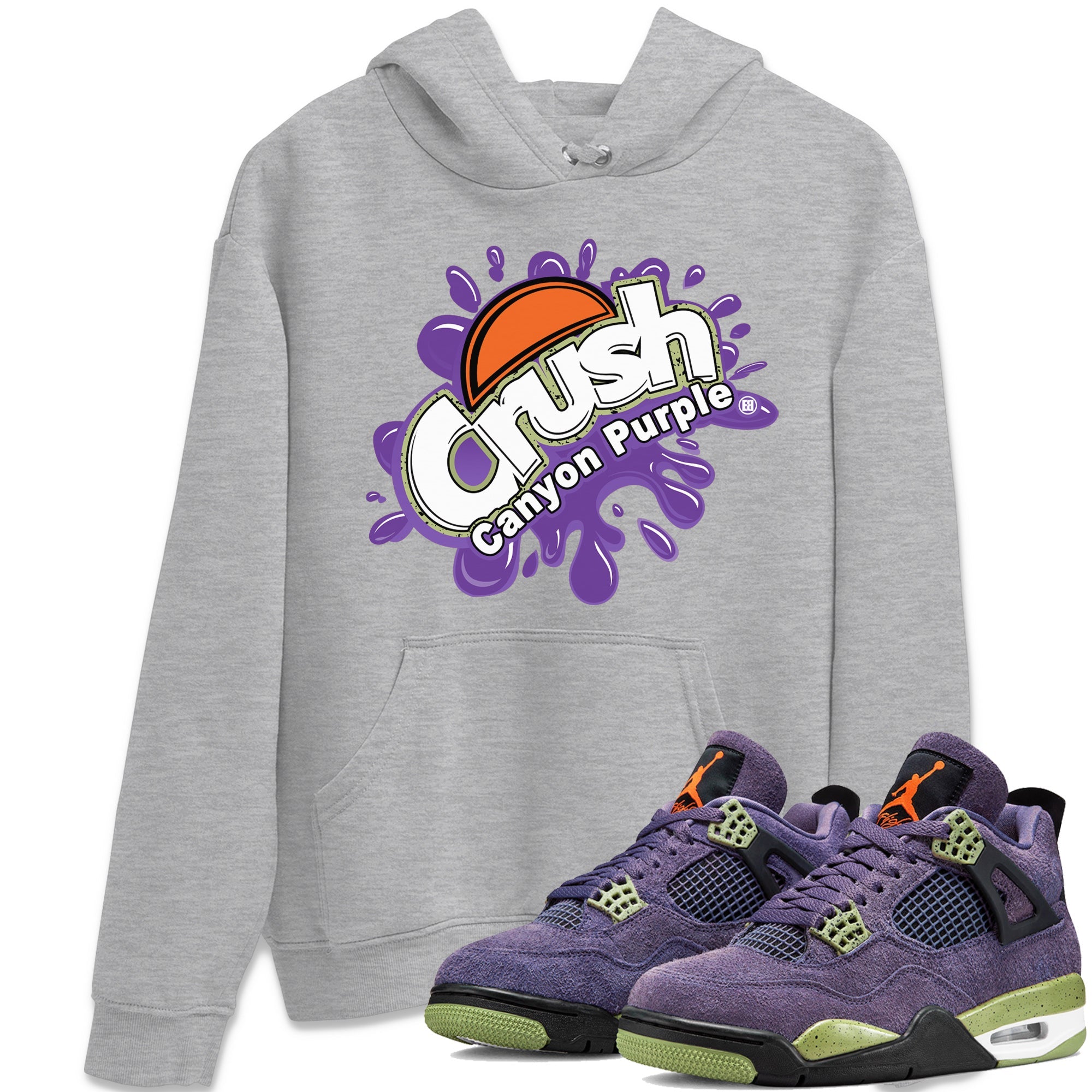 Jordan 4 Canyon Purple Sneaker Matching T-Shirt Crush Sneaker Tees Jordan 4 Canyon Purple Sneaker Release Tees Crew Neck Tees