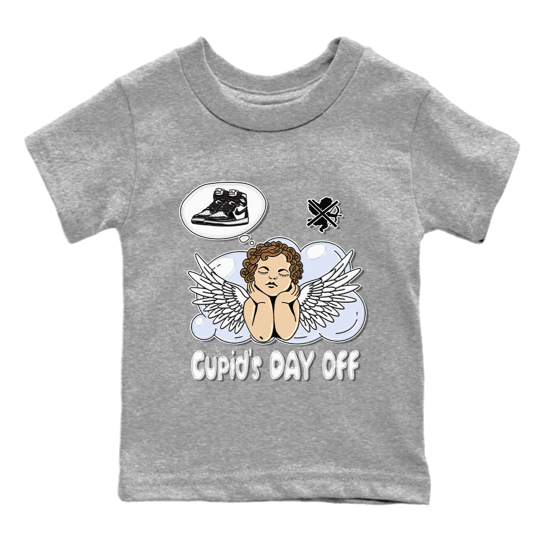 Air Jordan 1 Black White Shirt To Match Jordans Cupids Day Off Sneaker Tees Air Jordan 1 Black White Drip Gear Zone Sneaker Matching Clothing Kids Shirts