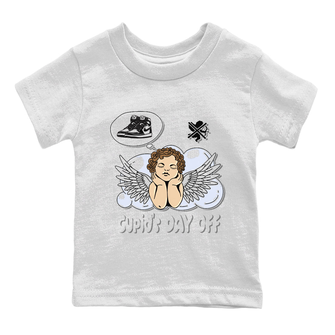 Air Jordan 1 Black White Shirt To Match Jordans Cupids Day Off Sneaker Tees Air Jordan 1 Black White Drip Gear Zone Sneaker Matching Clothing Kids Shirts