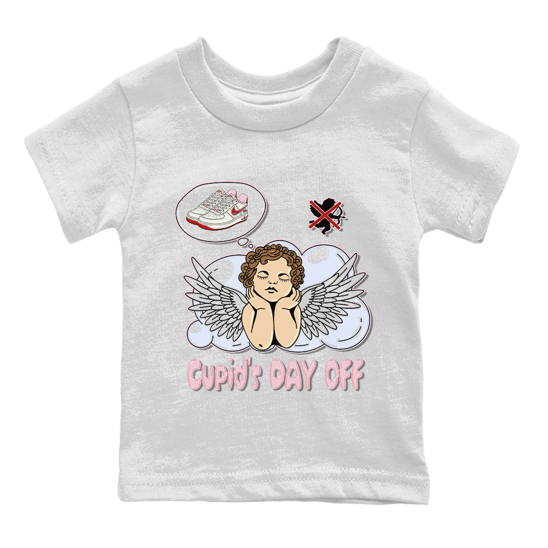 Air Force 1 Valentines Day Sneaker Match Tees Cupids Day Off Sneaker Tees Air Force 1 Valentines Day Jordan to match sneaker T-Shirt Kids Shirts