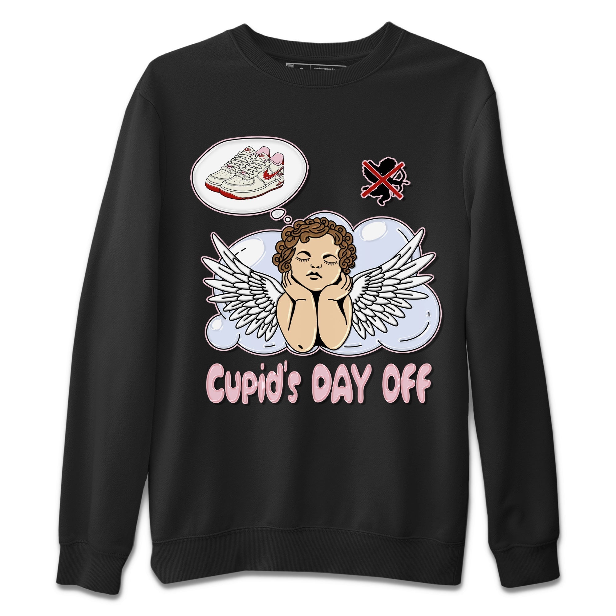 Air Force 1 Valentines Day Sneaker Match Tees Cupids Day Off Sneaker Tees Air Force 1 Valentines Day Jordan to match sneaker T-Shirt Crew Neck Shirts