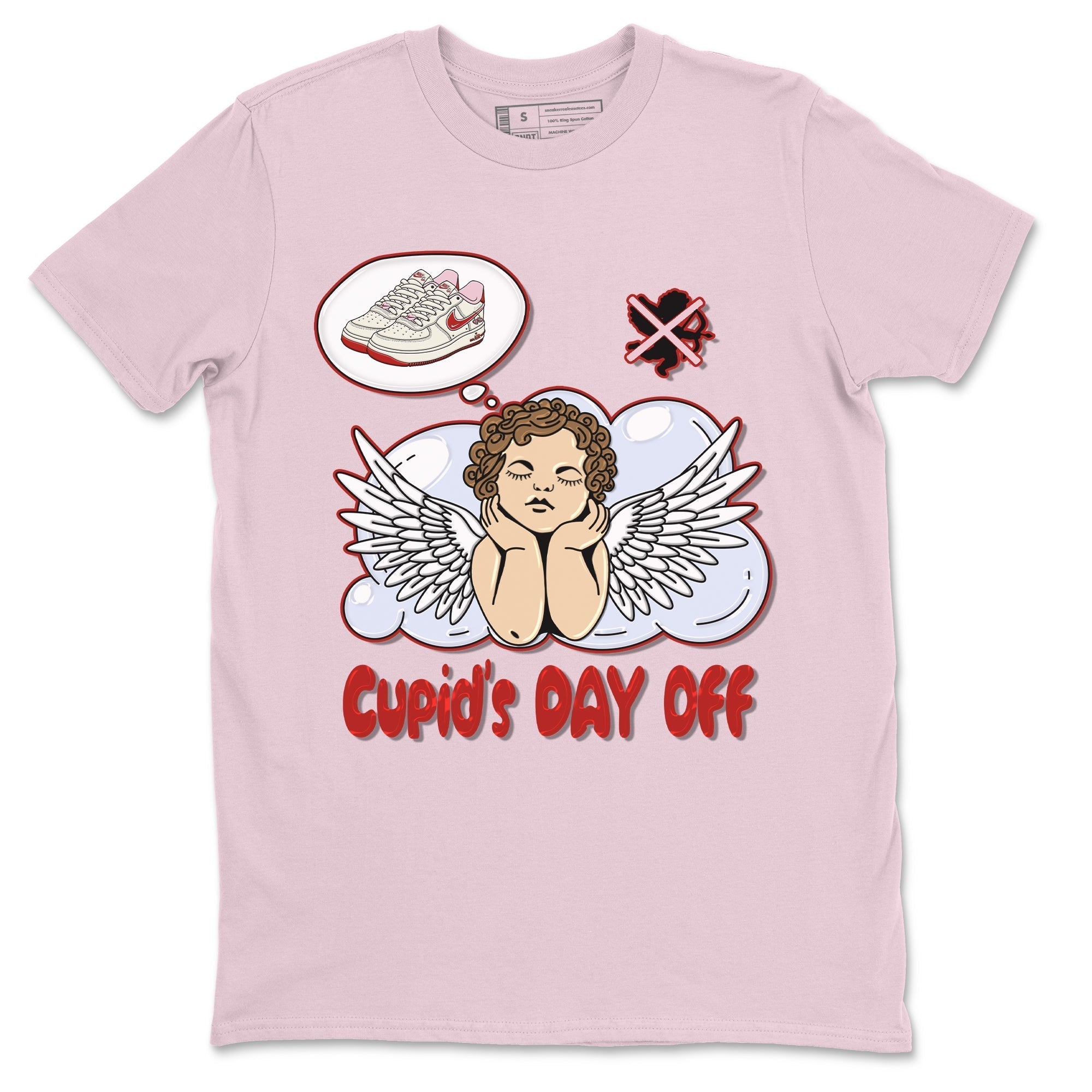Air Force 1 Valentines Day Sneaker Match Tees Cupids Day Off Sneaker Tees Air Force 1 Valentines Day Jordan to match sneaker T-Shirt Crew Neck Shirts