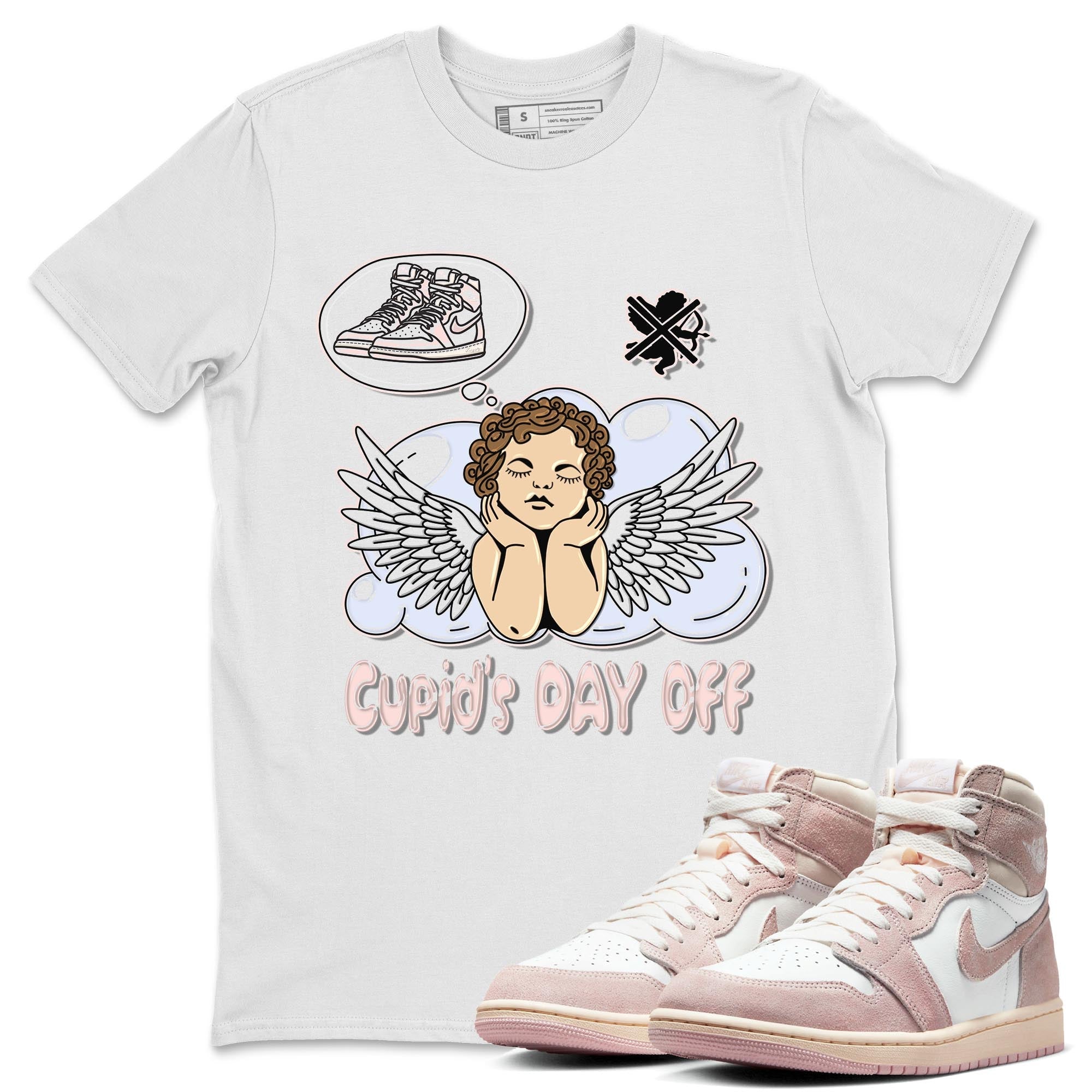 Air Jordan 1 Washed Pink Sneaker Match Tees Cupids Day Off Streetwear Sneaker Shirt AJ1 Washed Pink Sneaker Release Tees Unisex Shirts White 1