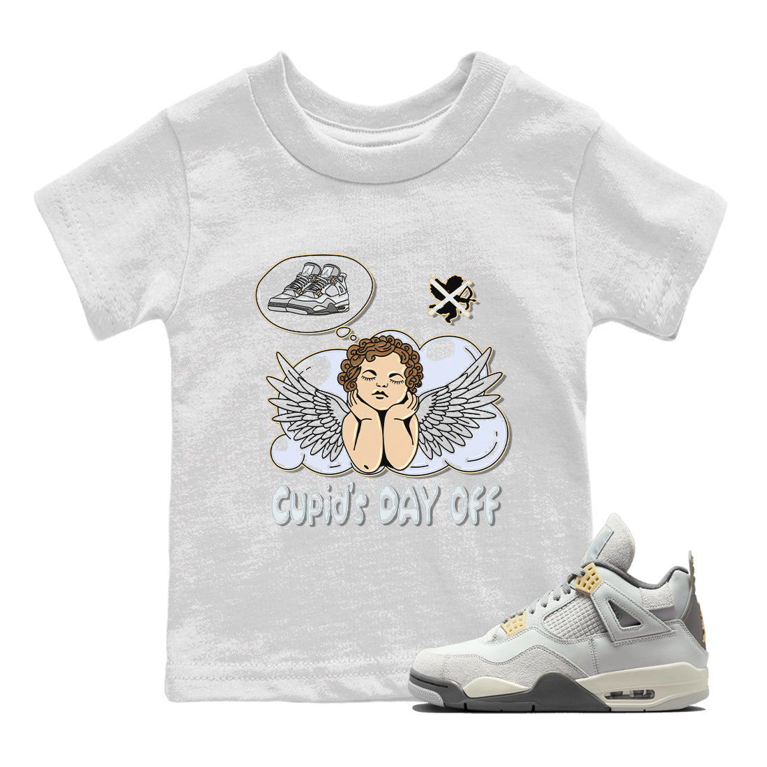 Jordan 4 Craft Sneaker Matching T-Shirt Cupids Day Off Sneaker Tees Jordan 4 Craft Sneaker Release Tees Kids Shirts