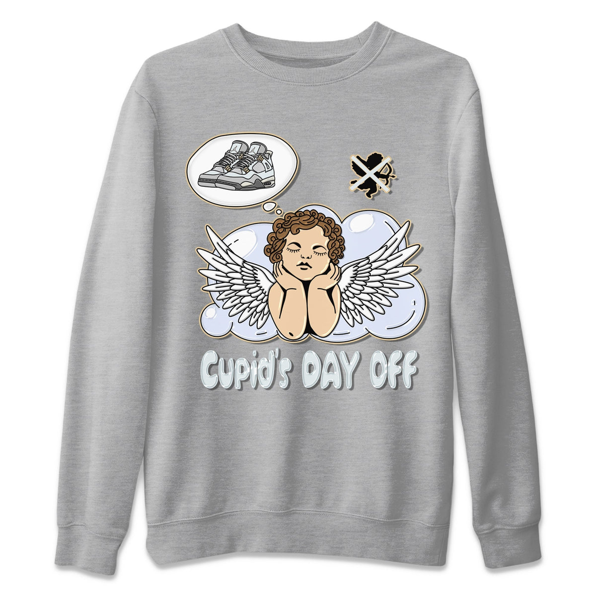 Jordan 4 Craft Sneaker Matching T-Shirt Cupids Day Off Sneaker Tees Jordan 4 Craft Sneaker Release Tees Crew Neck Tees