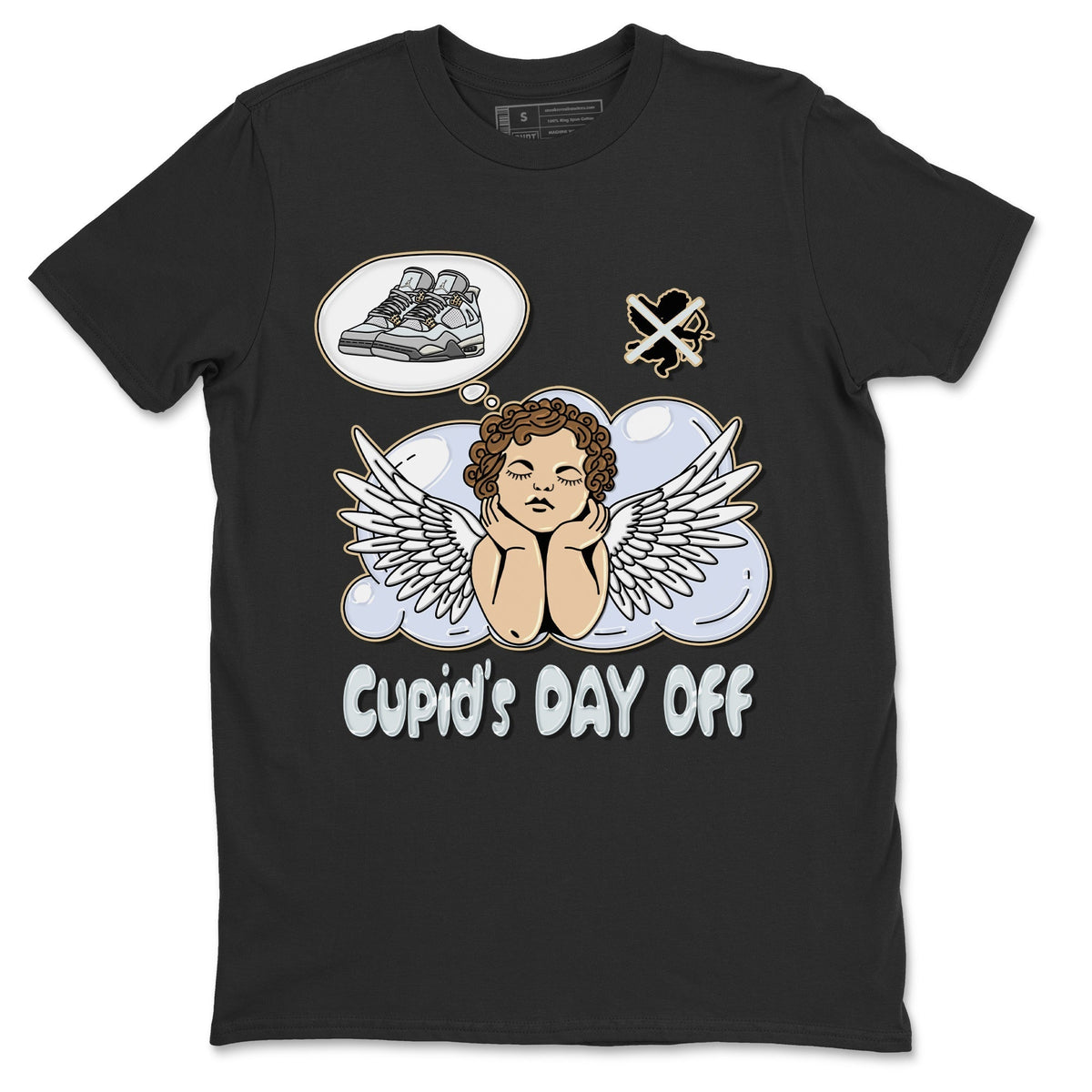 Jordan 4 Craft Sneaker Matching T-Shirt Cupids Day Off Sneaker Tees Jordan 4 Craft Sneaker Release Tees Crew Neck Tees