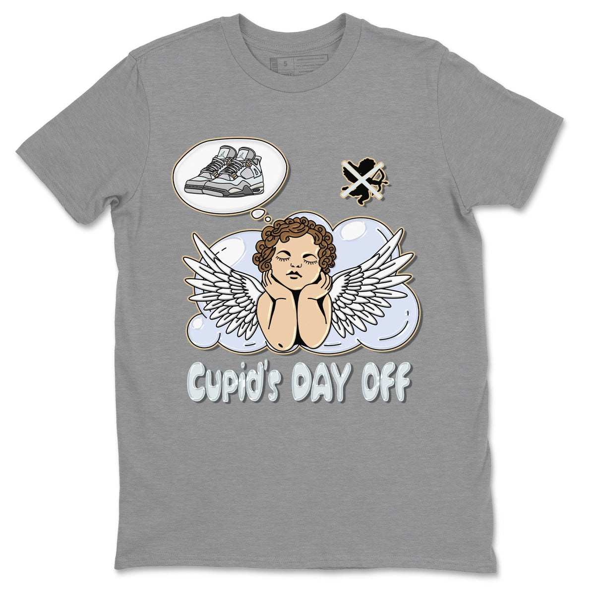 Jordan 4 Craft Sneaker Matching T-Shirt Cupids Day Off Sneaker Tees Jordan 4 Craft Sneaker Release Tees Crew Neck Tees