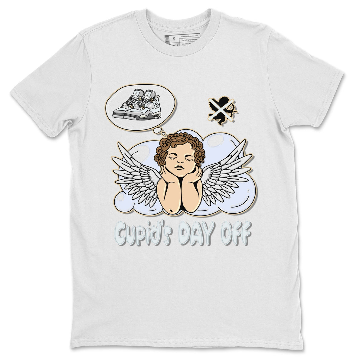 Jordan 4 Craft Sneaker Matching T-Shirt Cupids Day Off Sneaker Tees Jordan 4 Craft Sneaker Release Tees Crew Neck Tees