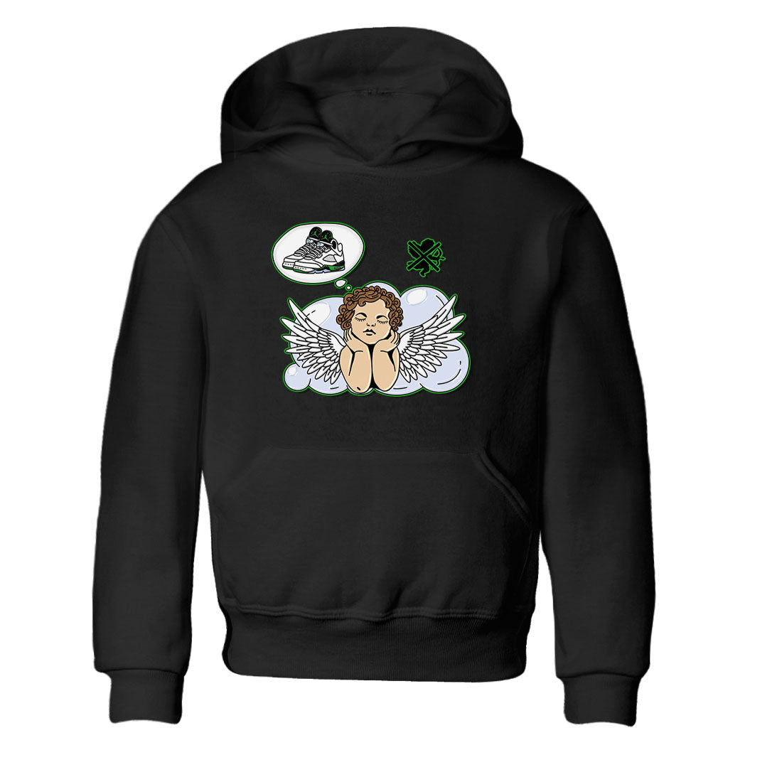 5s Lucky Green shirt to match jordans Cupids Day Off sneaker tees Air Jordan 5 Lucky Green Drip Gear Zone baby toddler Black 2 cotton Shirt