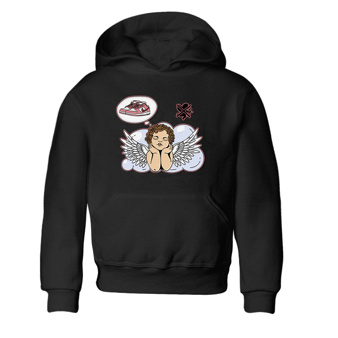Dunk Valentine's Day shirt to match jordans Cupids Day Off sneaker tees Dunks Valentine's Day Drip Gear Zone baby toddler Black 2 cotton Shirt