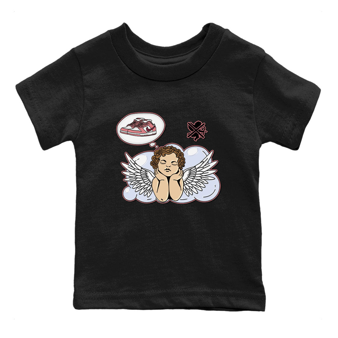 Dunk Valentine's Day shirt to match jordans Cupids Day Off sneaker tees Dunks Valentine's Day Drip Gear Zone baby toddler Black 2 cotton Shirt