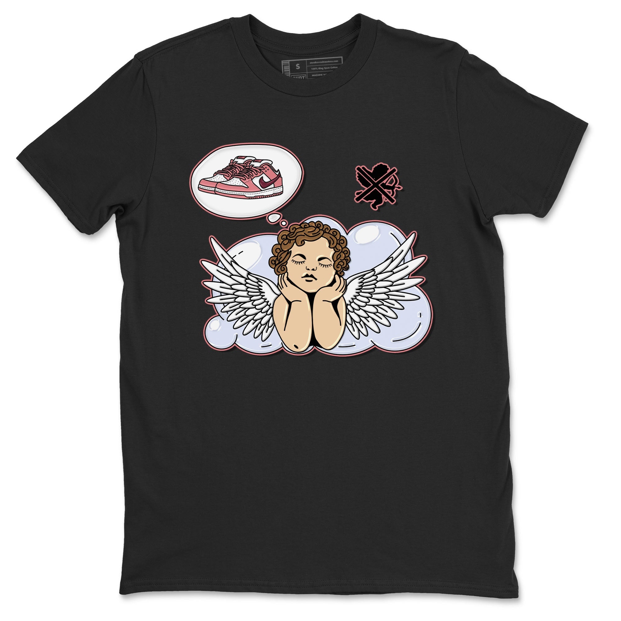 Dunk Valentine's Day shirt to match jordans Cupids Day Off sneaker tees Dunks Valentine's Day Drip Gear Zone unisex cotton Black 2 crew neck shirt