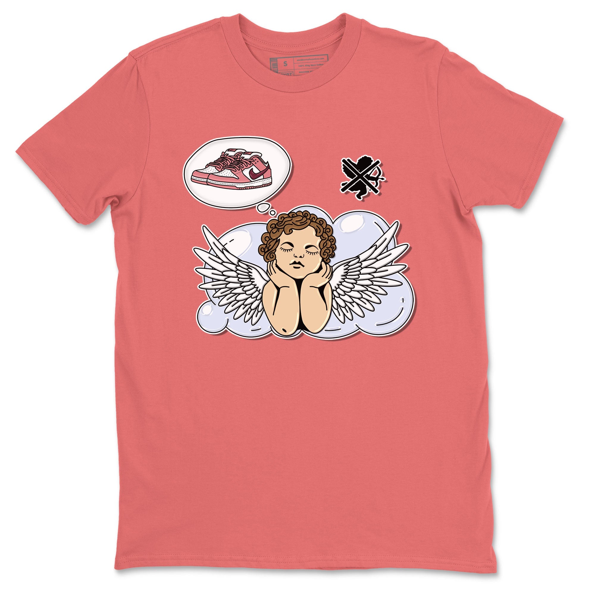 Dunk Valentine's Day shirt to match jordans Cupids Day Off sneaker tees Dunks Valentine's Day Drip Gear Zone unisex cotton Coral 2 crew neck shirt