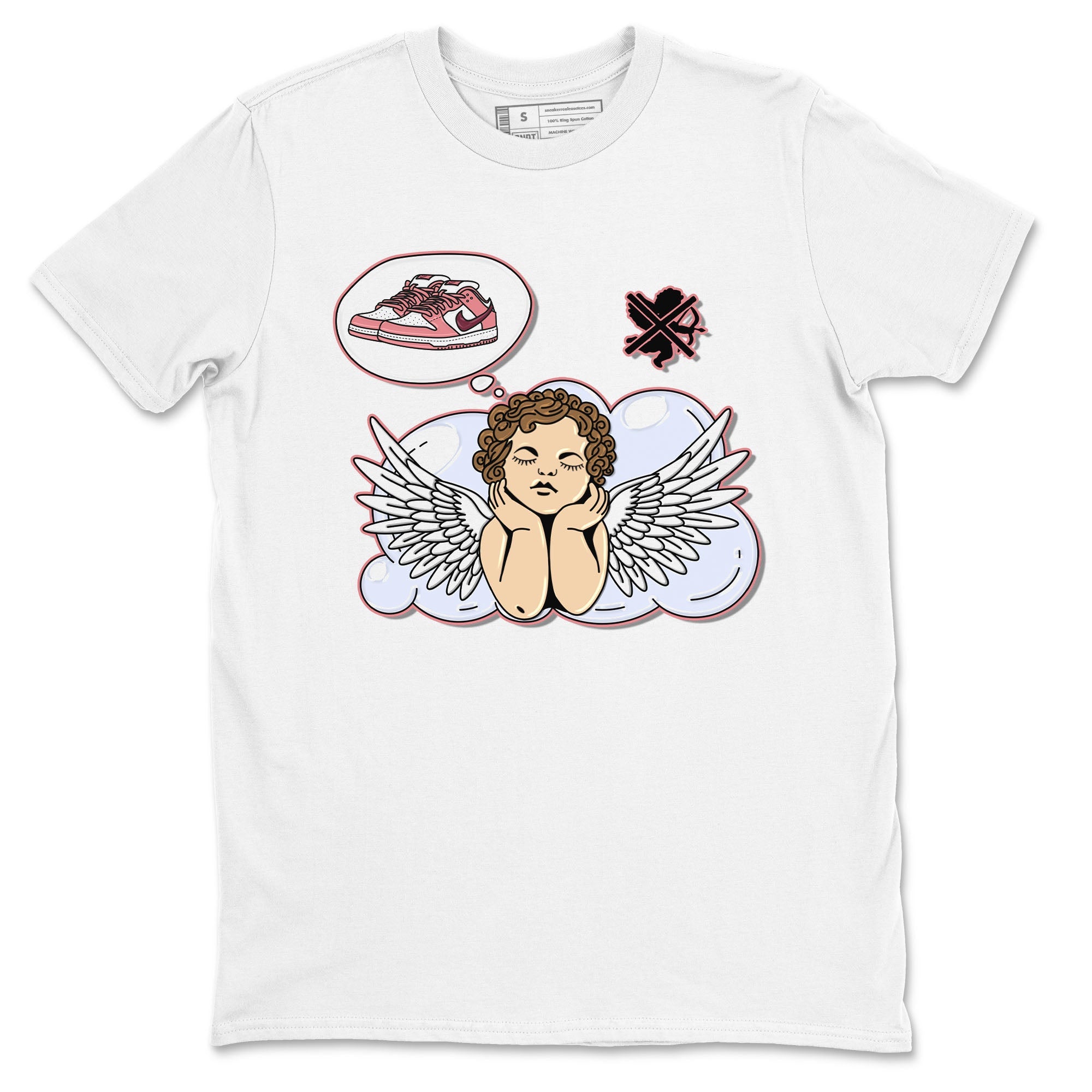 Dunk Valentine's Day shirt to match jordans Cupids Day Off sneaker tees Dunks Valentine's Day Drip Gear Zone unisex cotton White 2 crew neck shirt