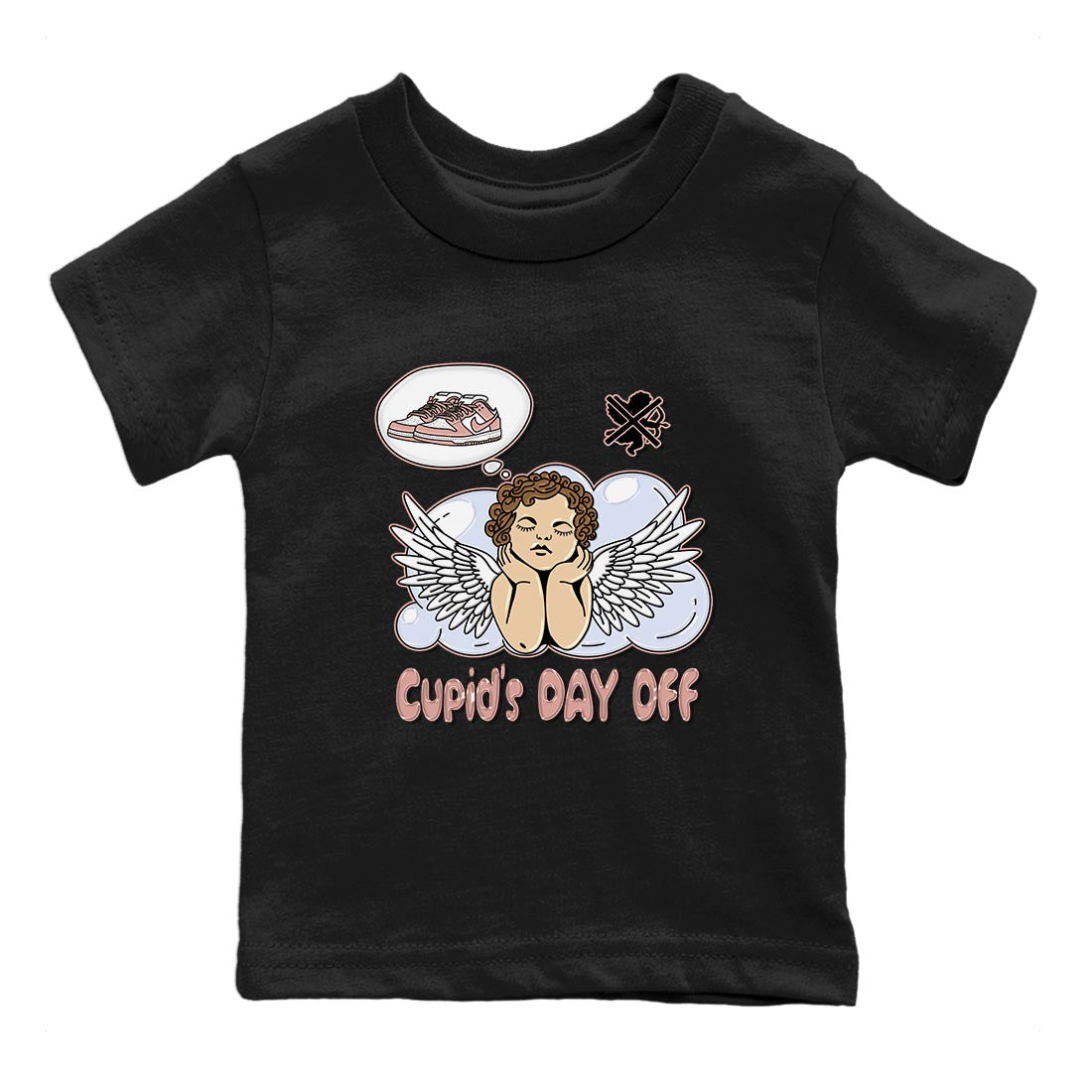 Nike Dunks Low Rose Whisper shirt to match jordans Cupids Day Off Streetwear Sneaker Shirt Nike Dunk Rose Whisper Drip Gear Zone Sneaker Matching Clothing Baby Toddler Black 2 T-Shirt